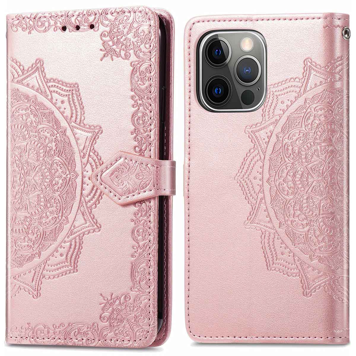 imoshion Mandala Klapphülle für das Apple iPhone 13 Pro - Rosé gold