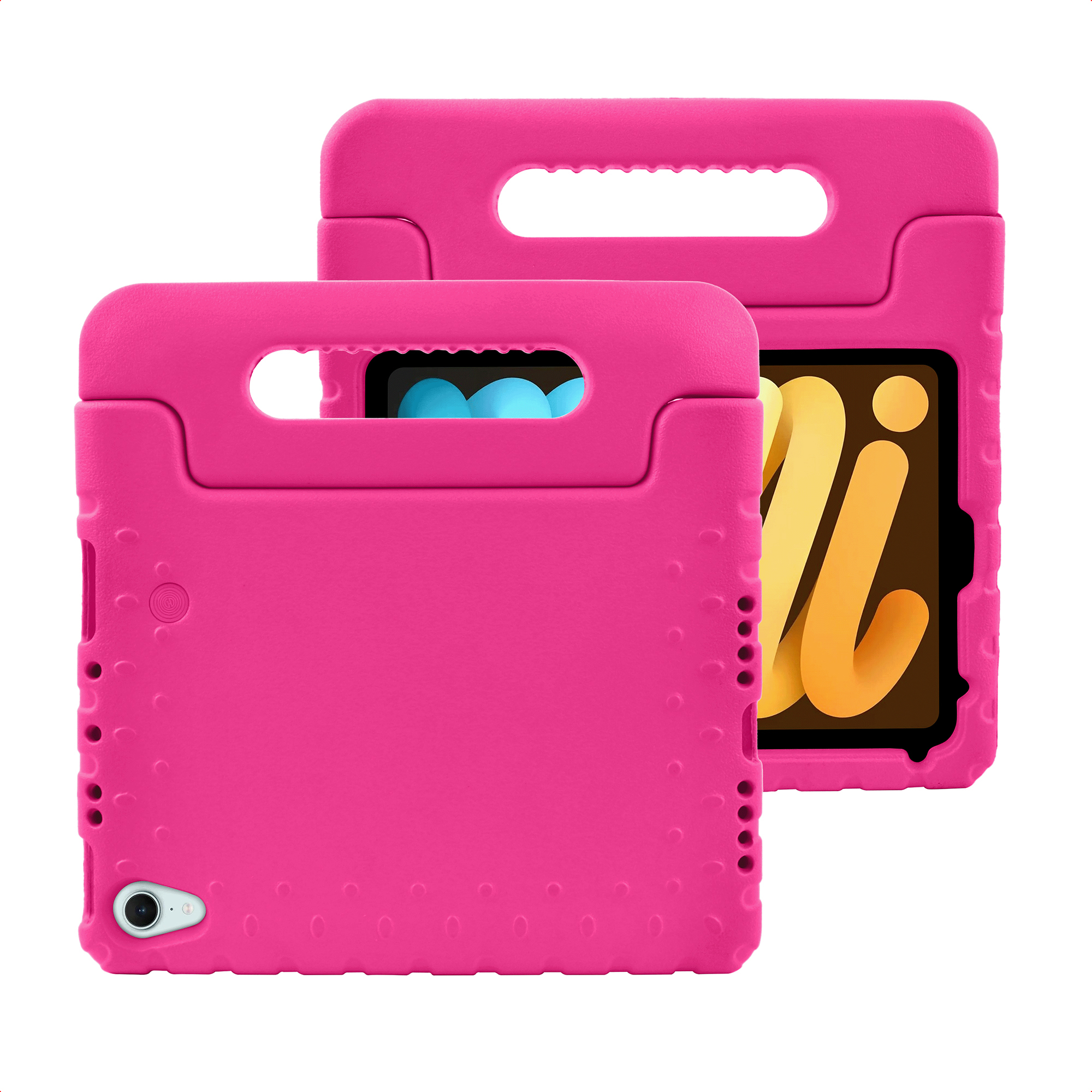 imoshion Schutzhülle mit Handgriff kindersicher für das Apple iPad Mini 7 (2024) / iPad Mini 6 (2021) - Rosa