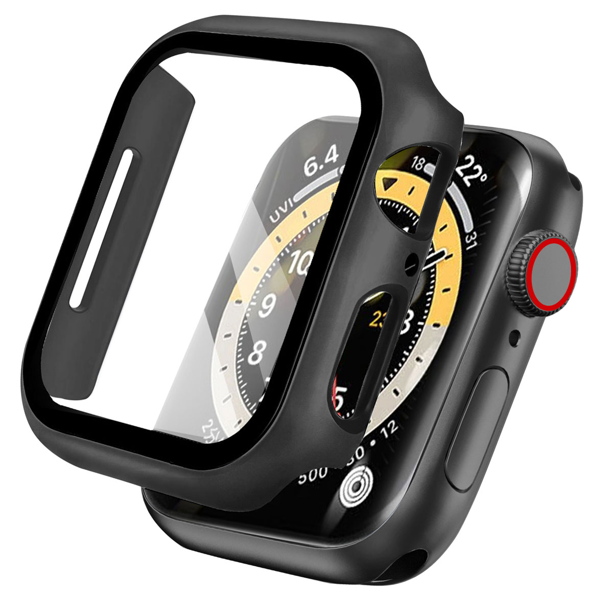 imoshion Full Cover Hard Case für das Apple Watch 7 / 8 / 9 - 41 mm - Schwarz