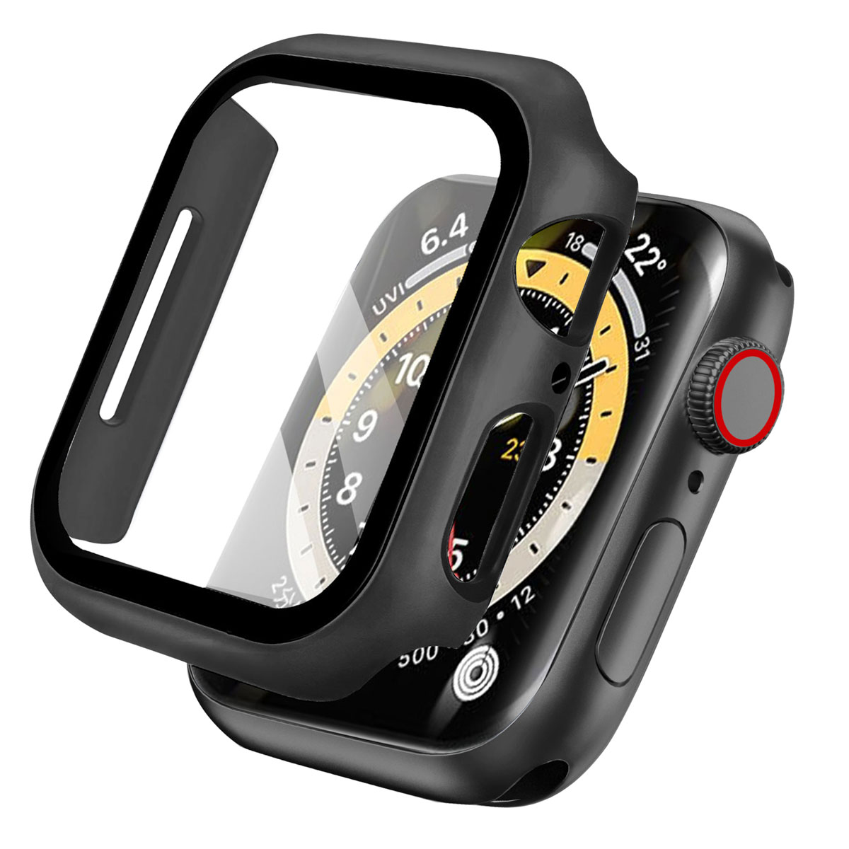 imoshion Full Cover Hard Case für das Apple Watch 7 / 8 / 9 - 45 mm - Schwarz