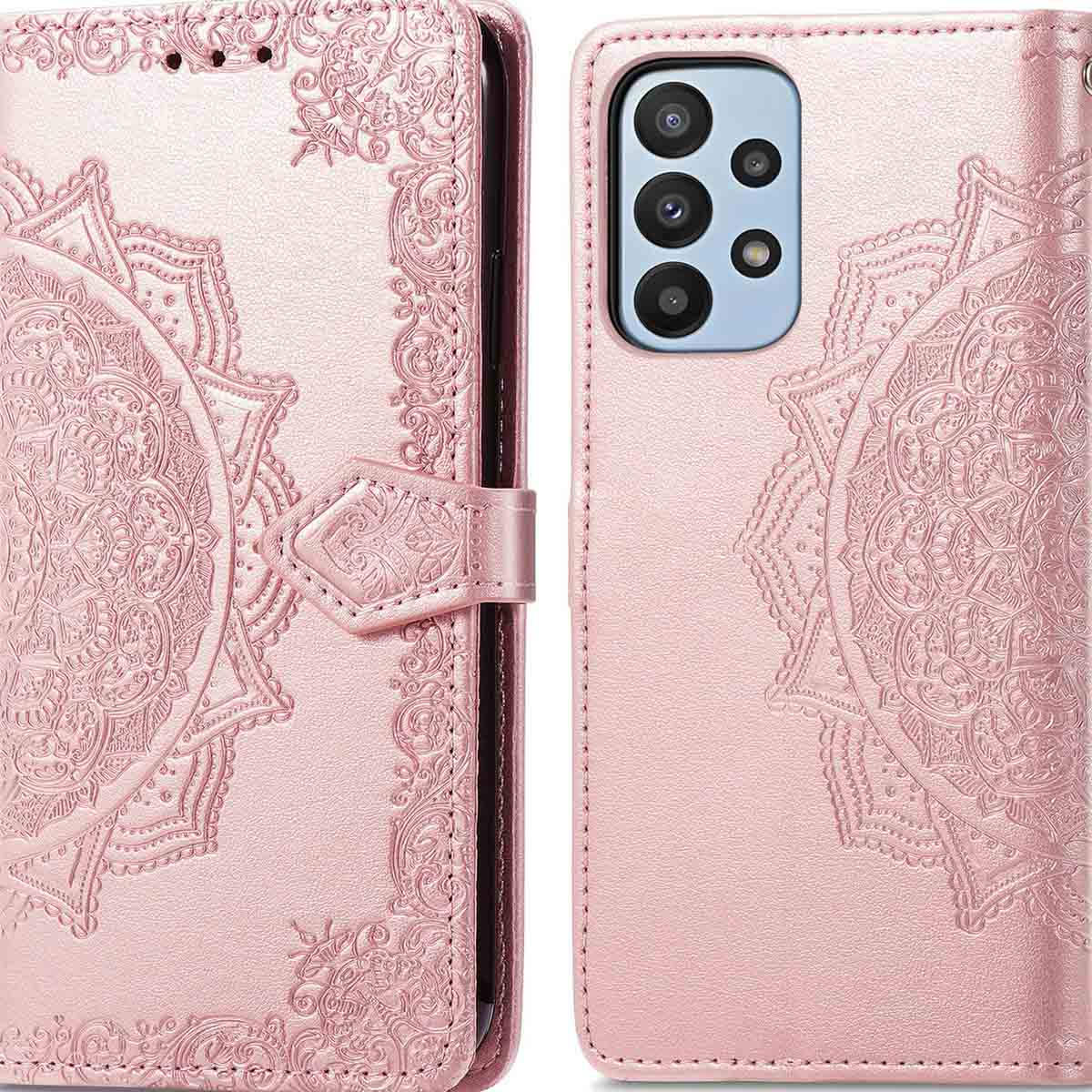 imoshion Mandala Klapphülle für das Samsung Galaxy A23 (5G) - Rosé gold