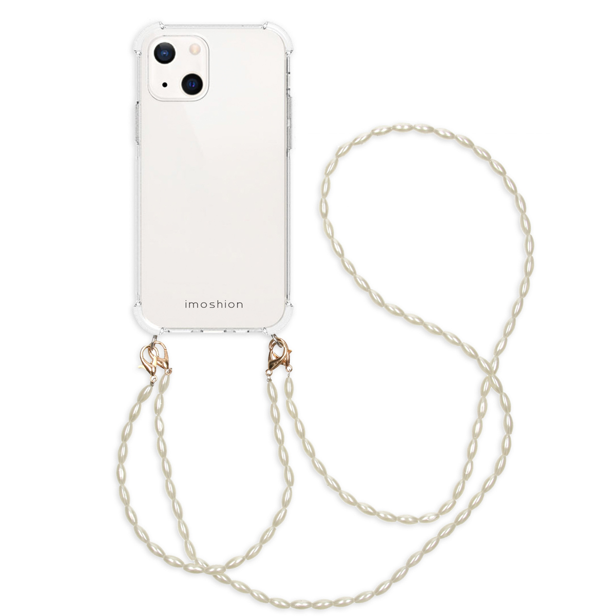 imoshion Handykette mit Perlen + Handgelenkschlaufe für das Apple iPhone 13 - Transparent