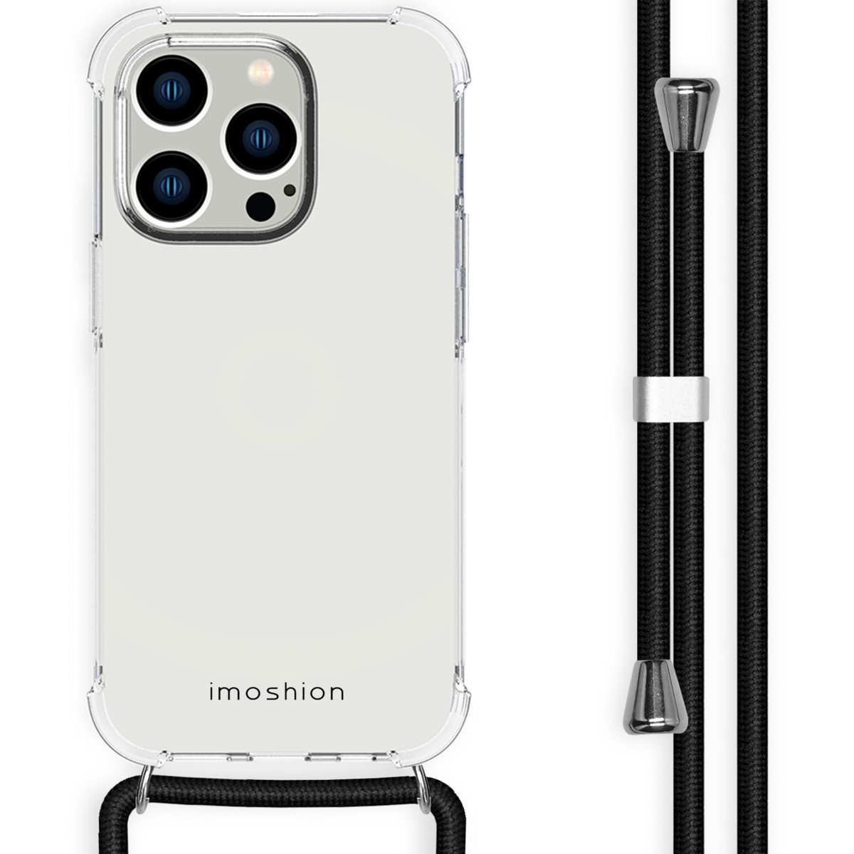imoshion Transparentes Backcover mit Band für das Apple iPhone 14 Pro - Schwarz