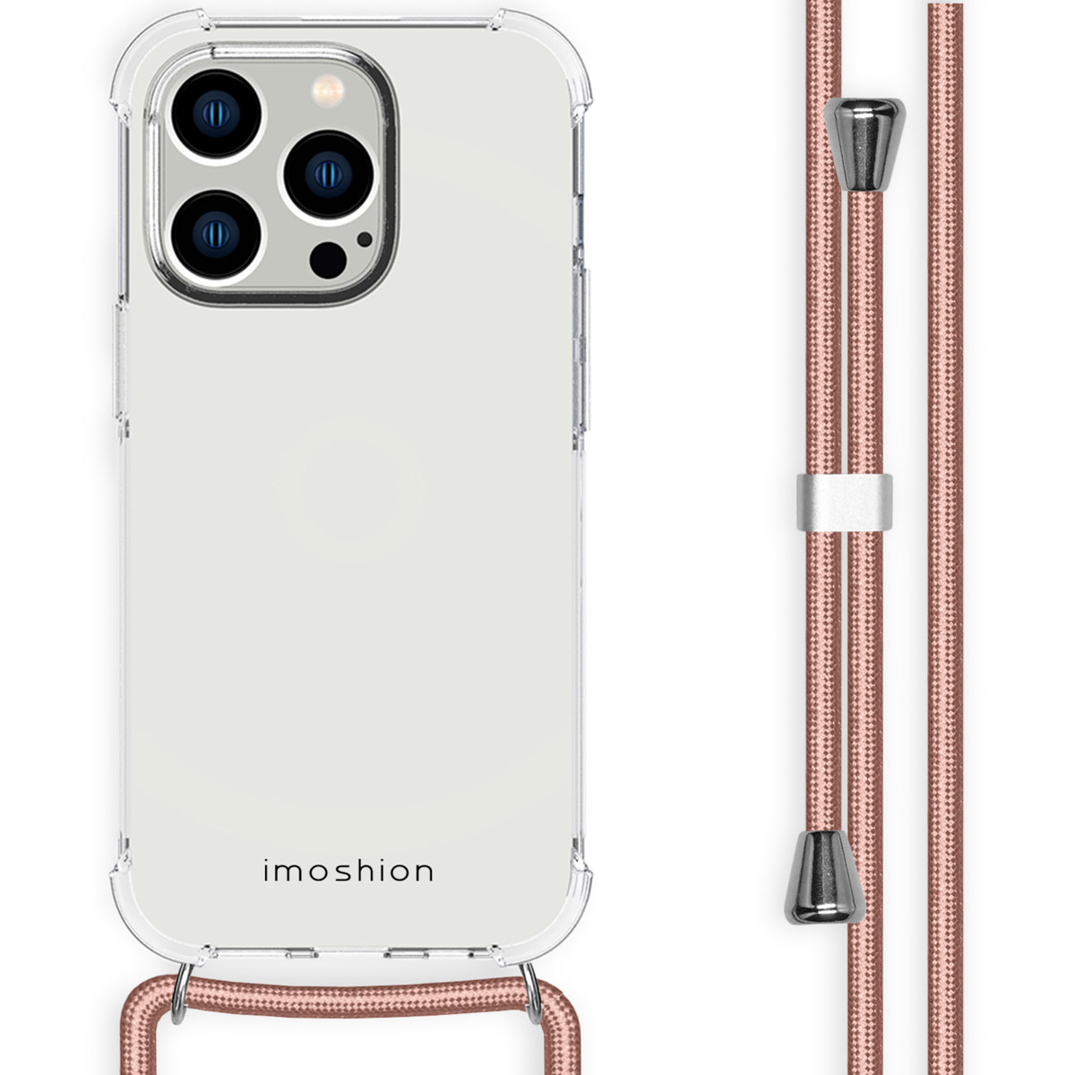 imoshion Transparentes Backcover mit Band für das Apple iPhone 14 Pro - Rosé gold