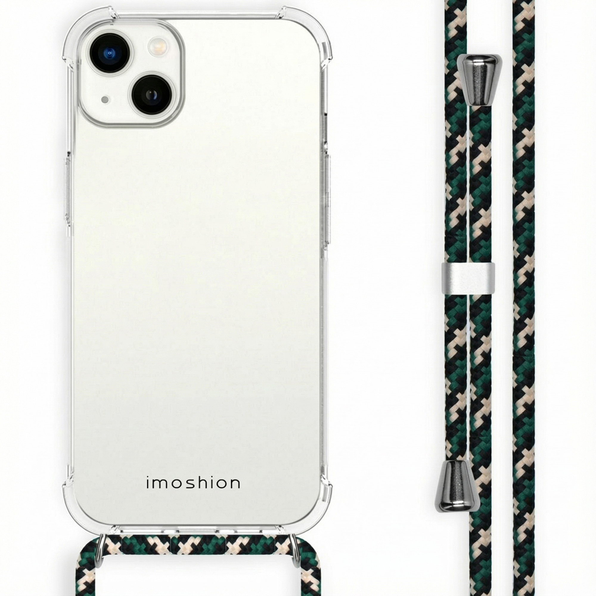 imoshion Transparentes Backcover mit Band für das Apple iPhone 14 Plus - Green Multi Color