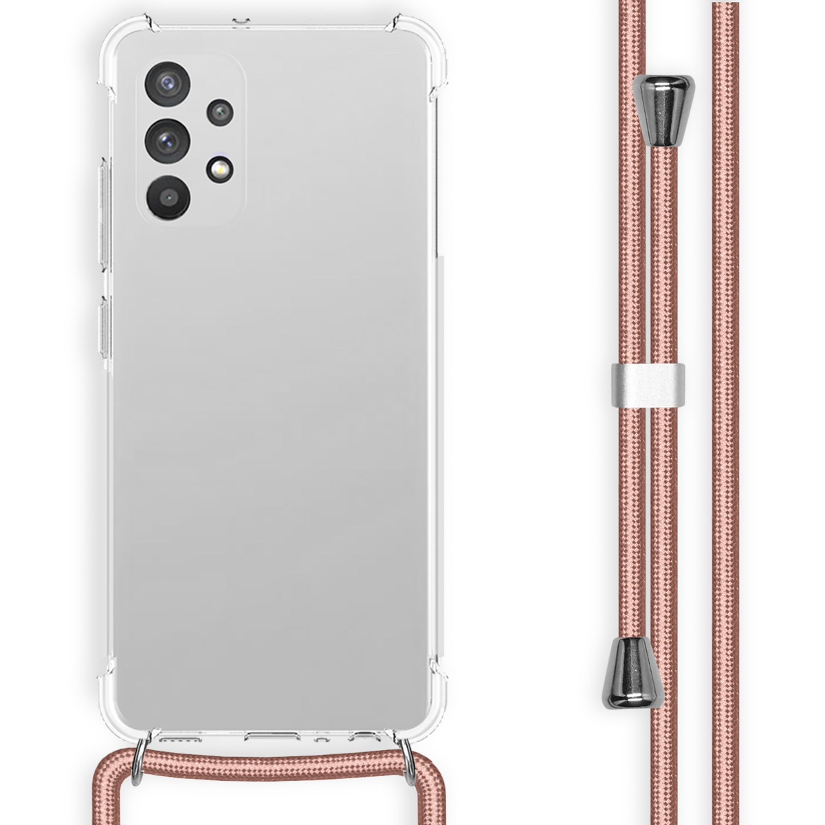 imoshion Transparentes Backcover mit Band für das Samsung Galaxy A32 (4G) - Rosé gold