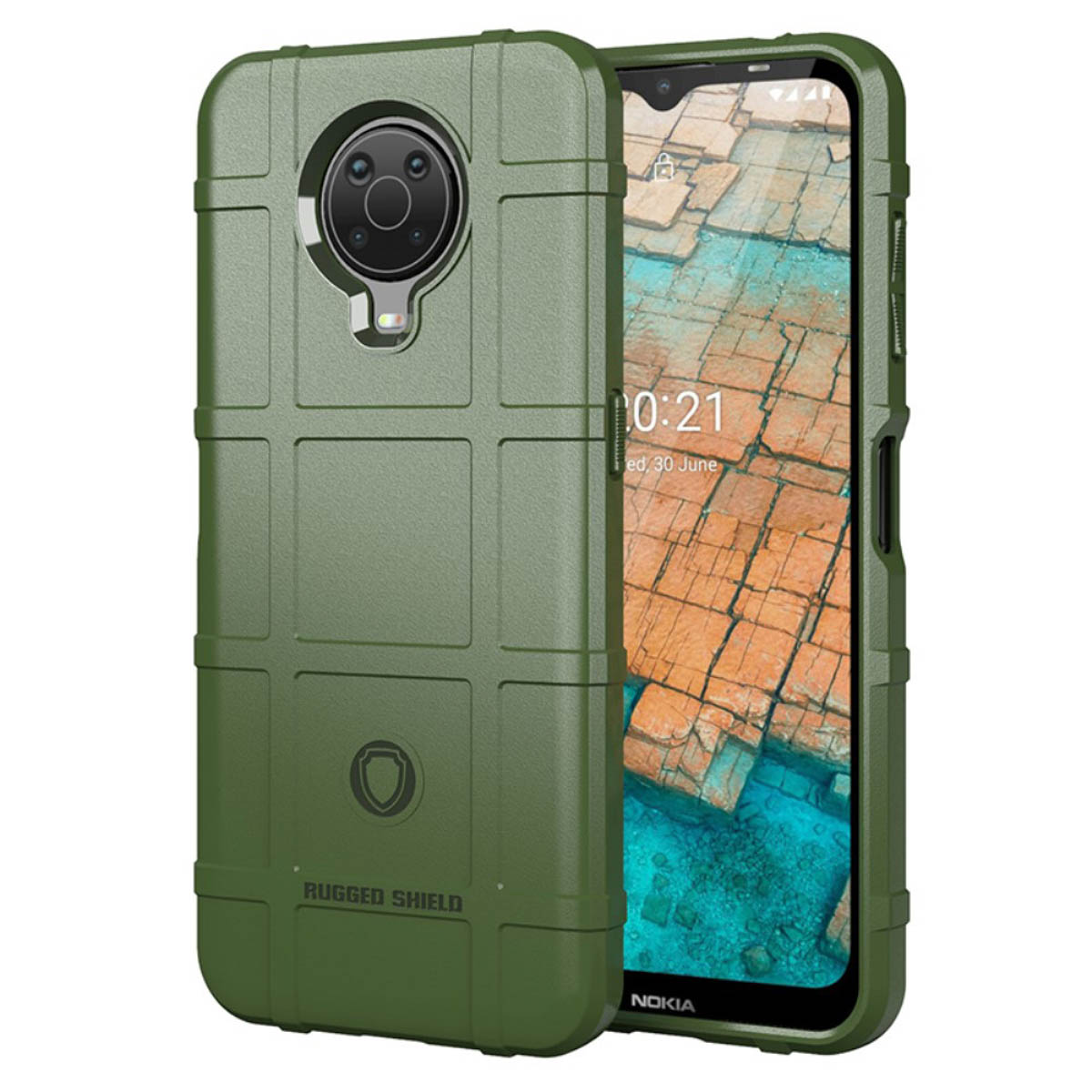 imoshion Rugged Shield Backcover voor de Nokia G10 / G20 – Donkergroen