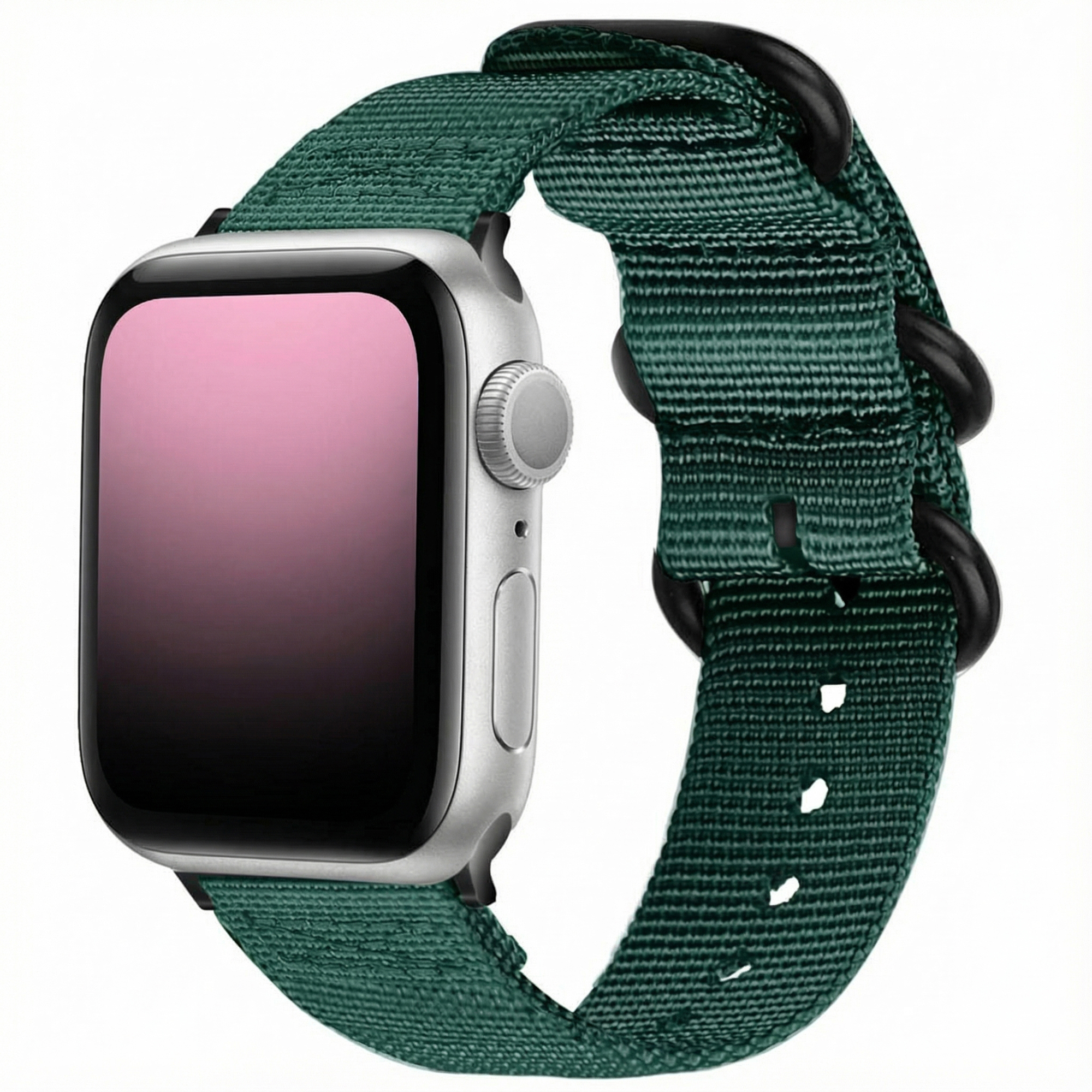 imoshion Robustes Nylonarmband für Apple Watch | 38/40/41/42 mm - Dunkelgrün