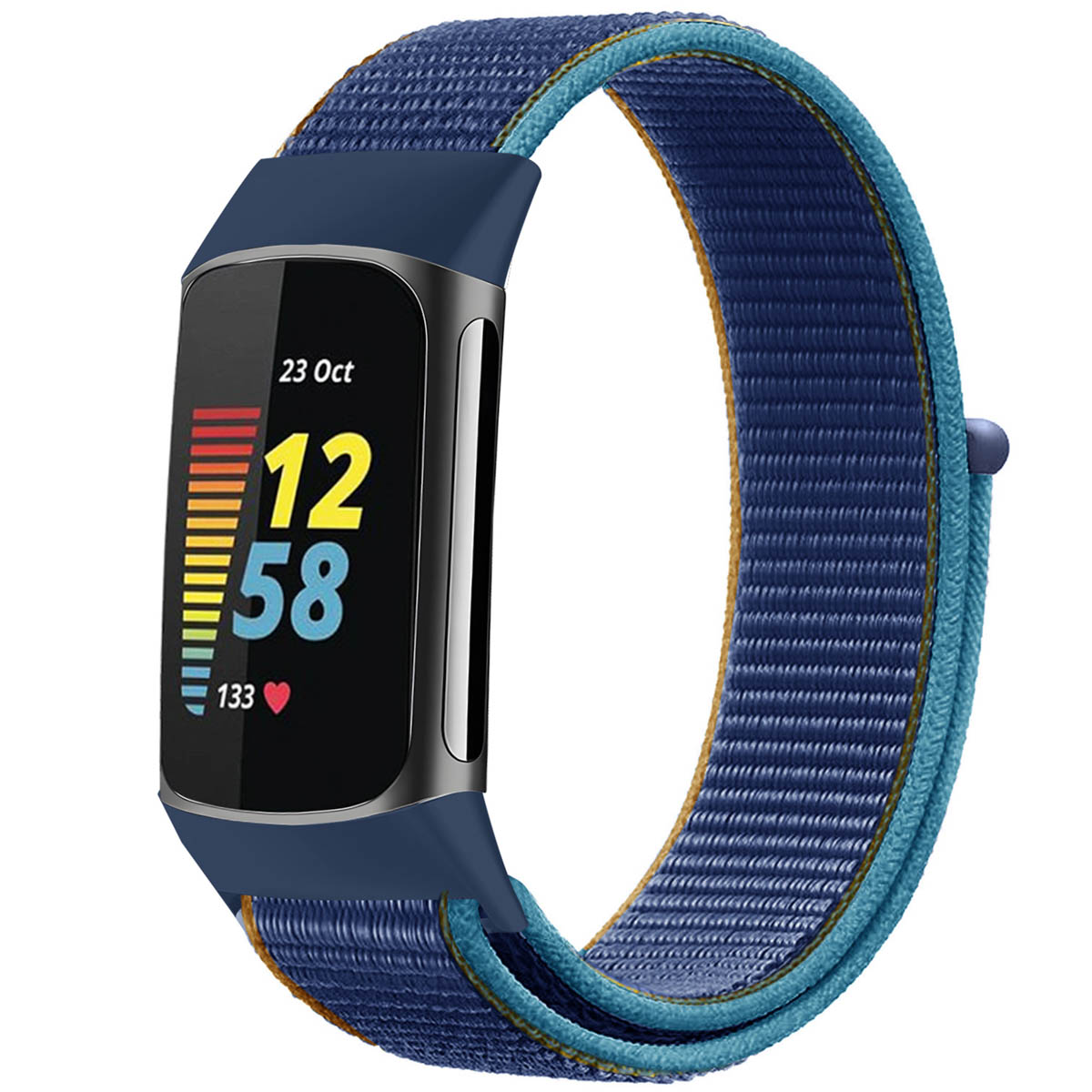 imoshion Nylonarmband für das Fitbit Charge 5 - Größe S - Dunkelblau