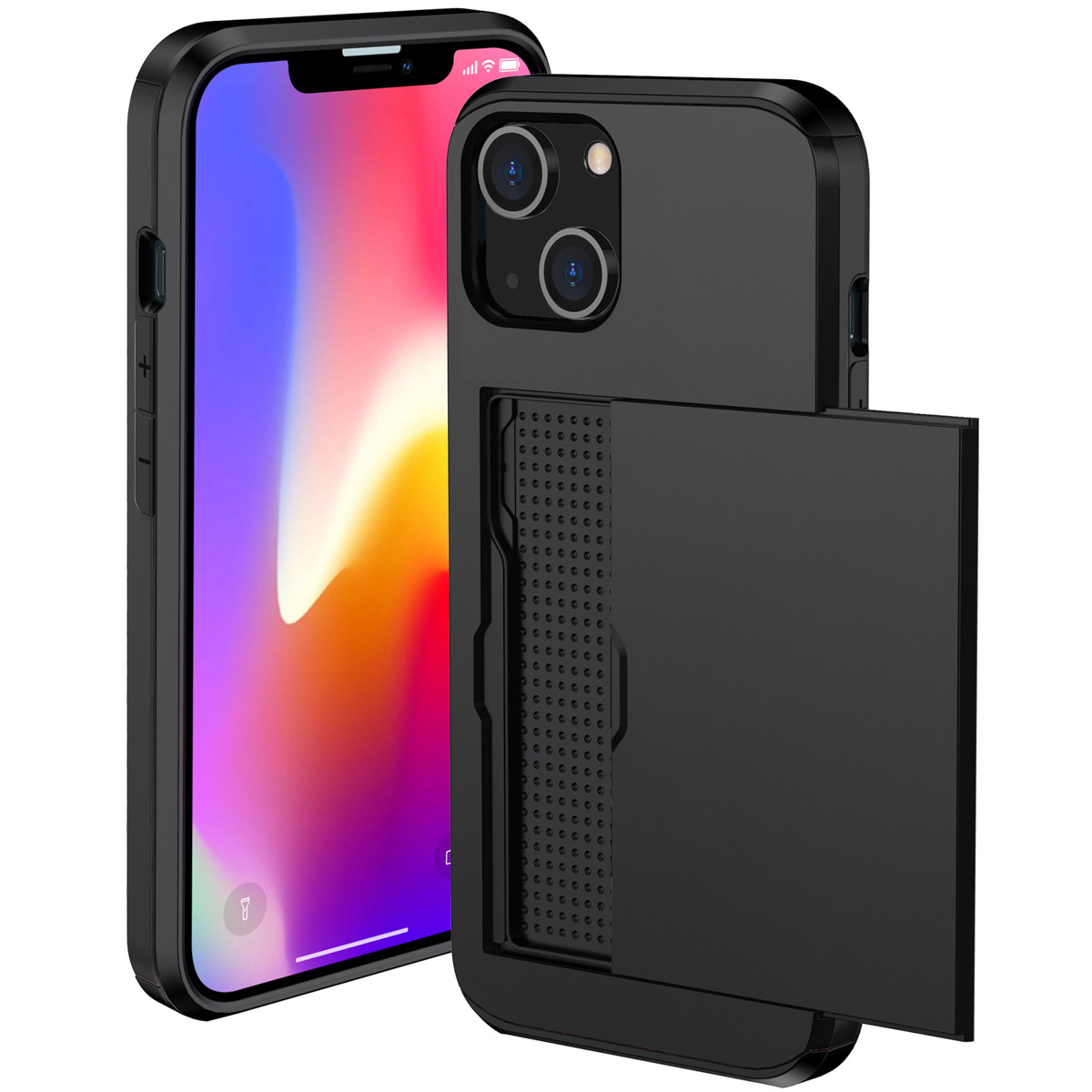 imoshion Backcover mit Kartenfach für das Apple iPhone 14 Plus - Schwarz
