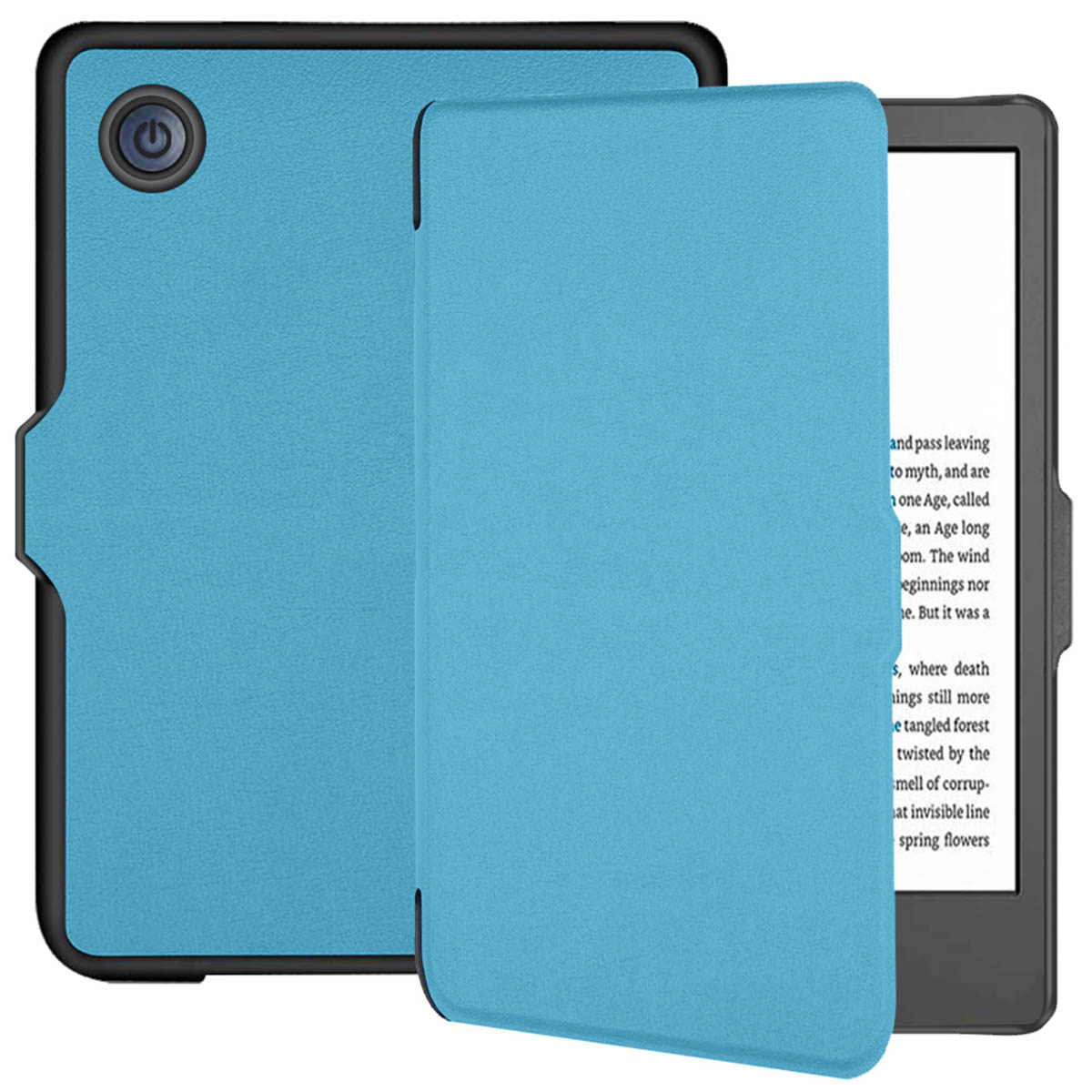 imoshion Slim Hard Case Klapphülle für das Kobo Clara 2E / Tolino Shine 4 - Hellblau