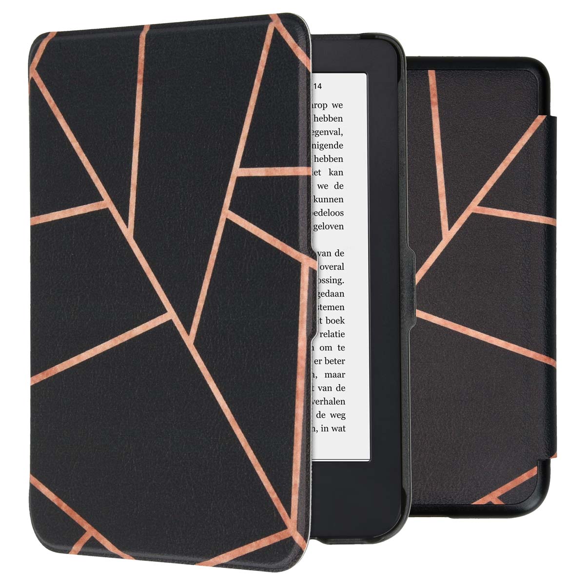 imoshion Design Slim Hard Case Klapphülle für das Kobo Clara 2E / Tolino Shine 4 - Black Graphic