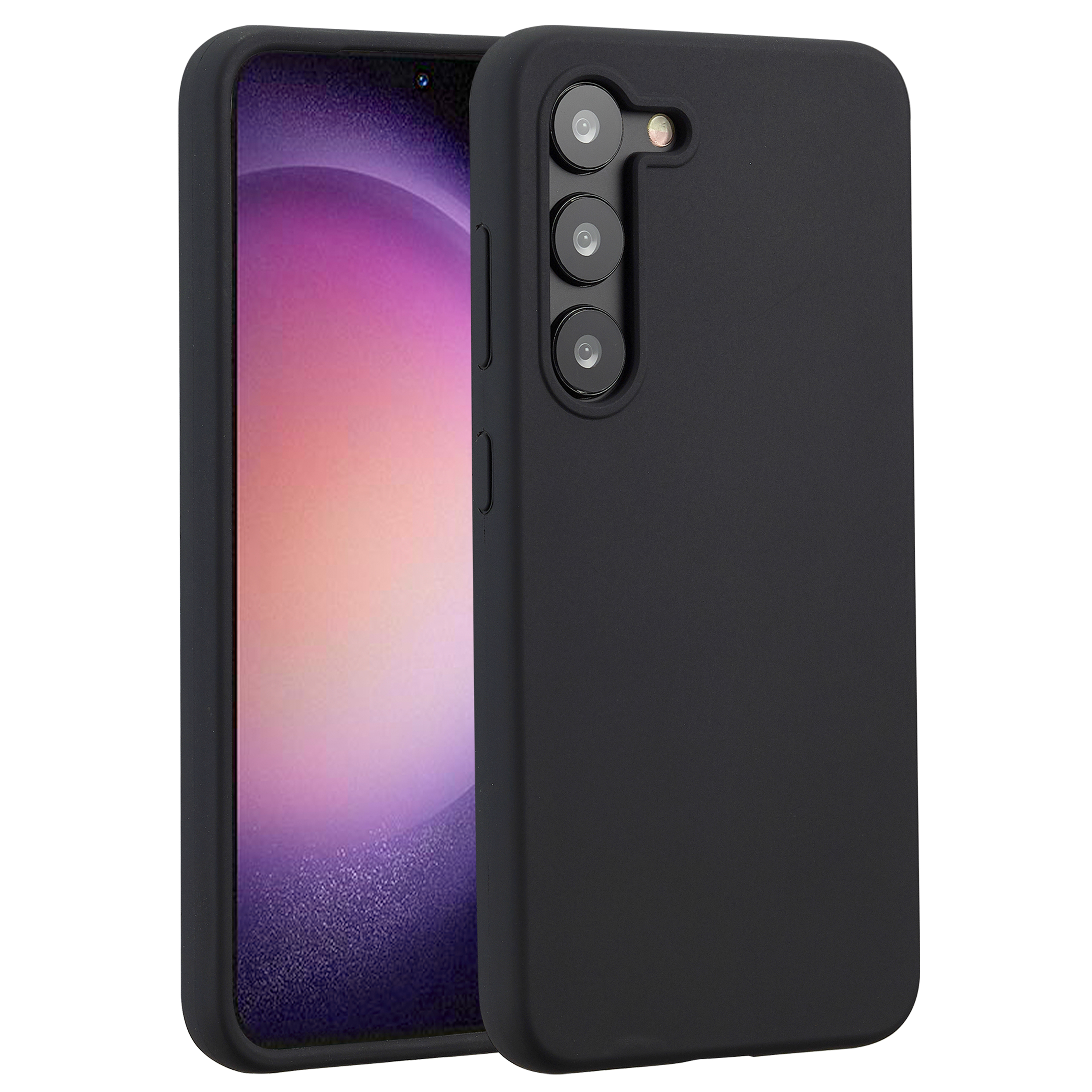 Accezz Liquid Silikoncase für das Samsung Galaxy S23 - Schwarz