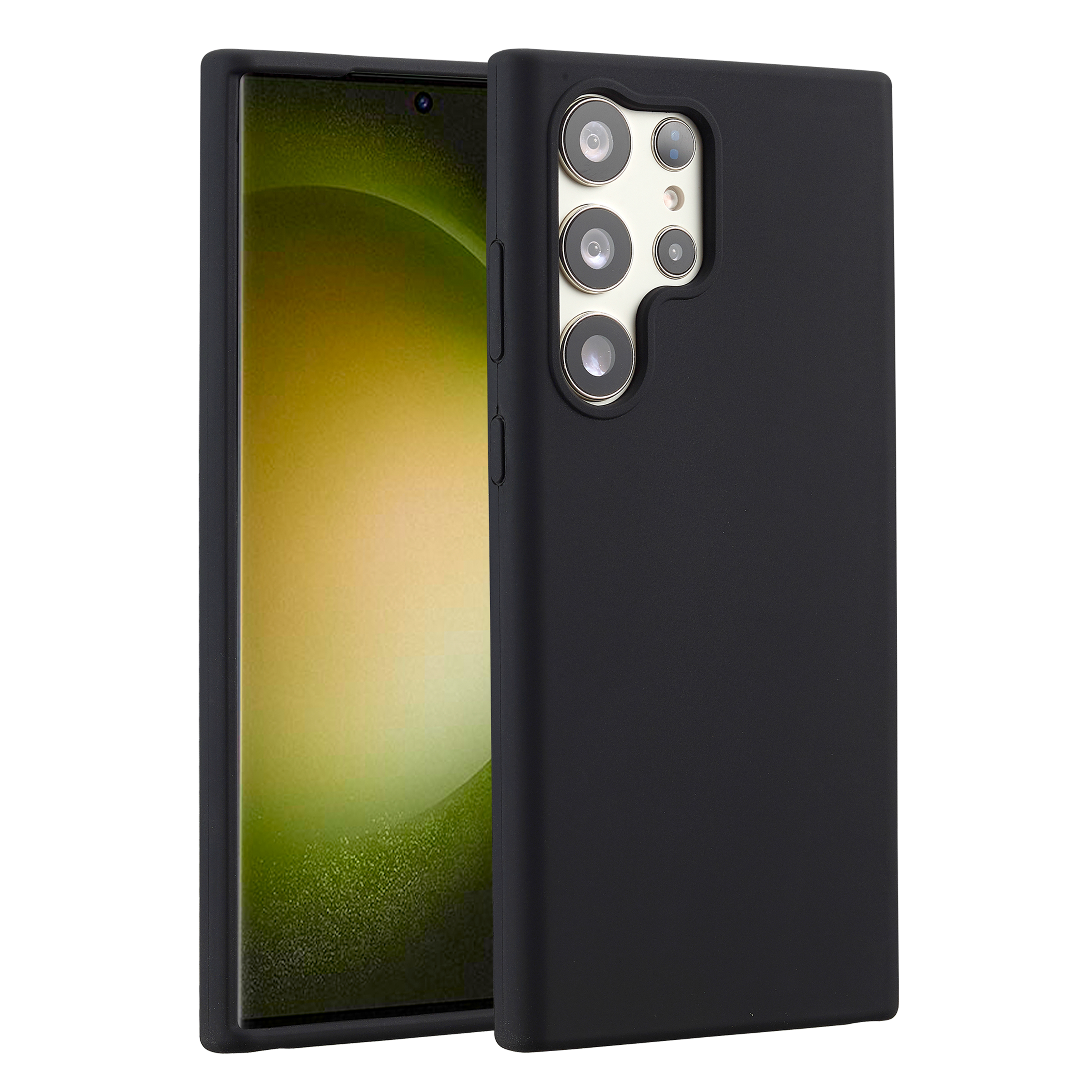Accezz Liquid Silikoncase für das Samsung Galaxy S23 Ultra - Schwarz