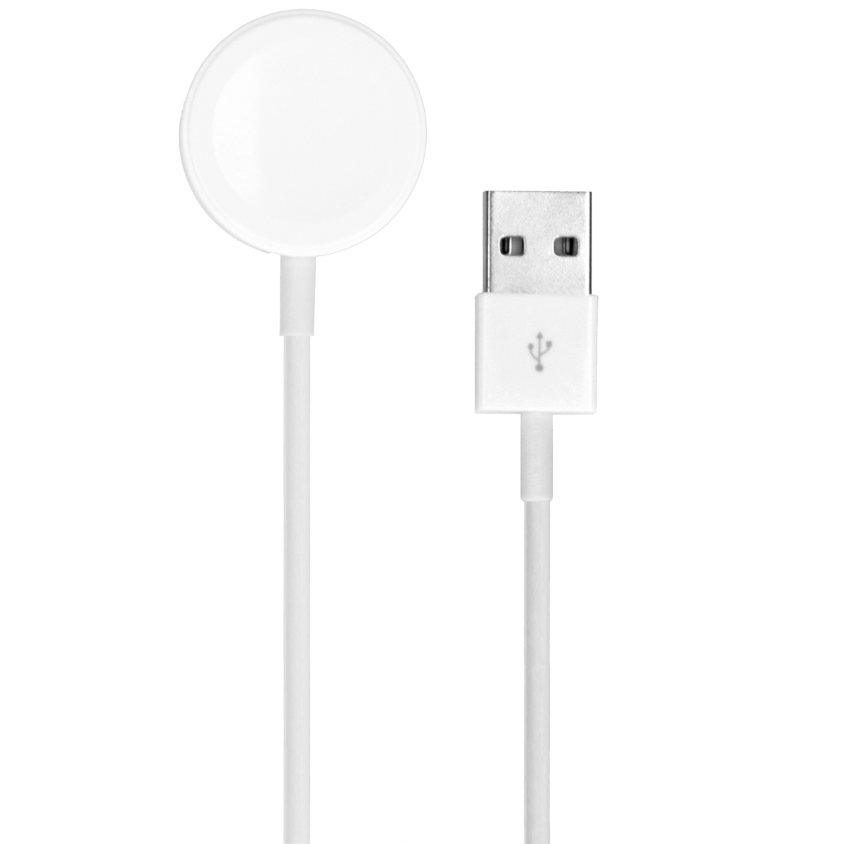 Markenlos Magnetisches Ladekabel für das Apple Watch – USB-A – 1 Meter – Weiß