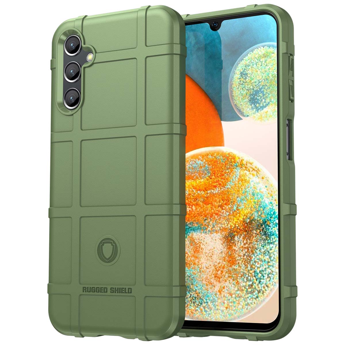 imoshion Rugged Shield Backcover für das Samsung Galaxy A14 (5G/4G) - Dunkelgrün