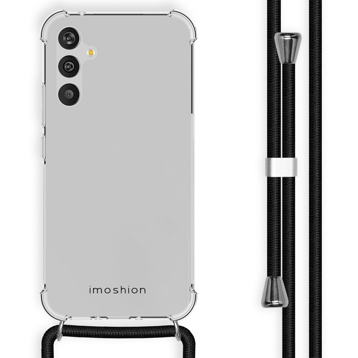 imoshion Transparentes Backcover mit Band für das Samsung Galaxy A34 (5G) - Schwarz