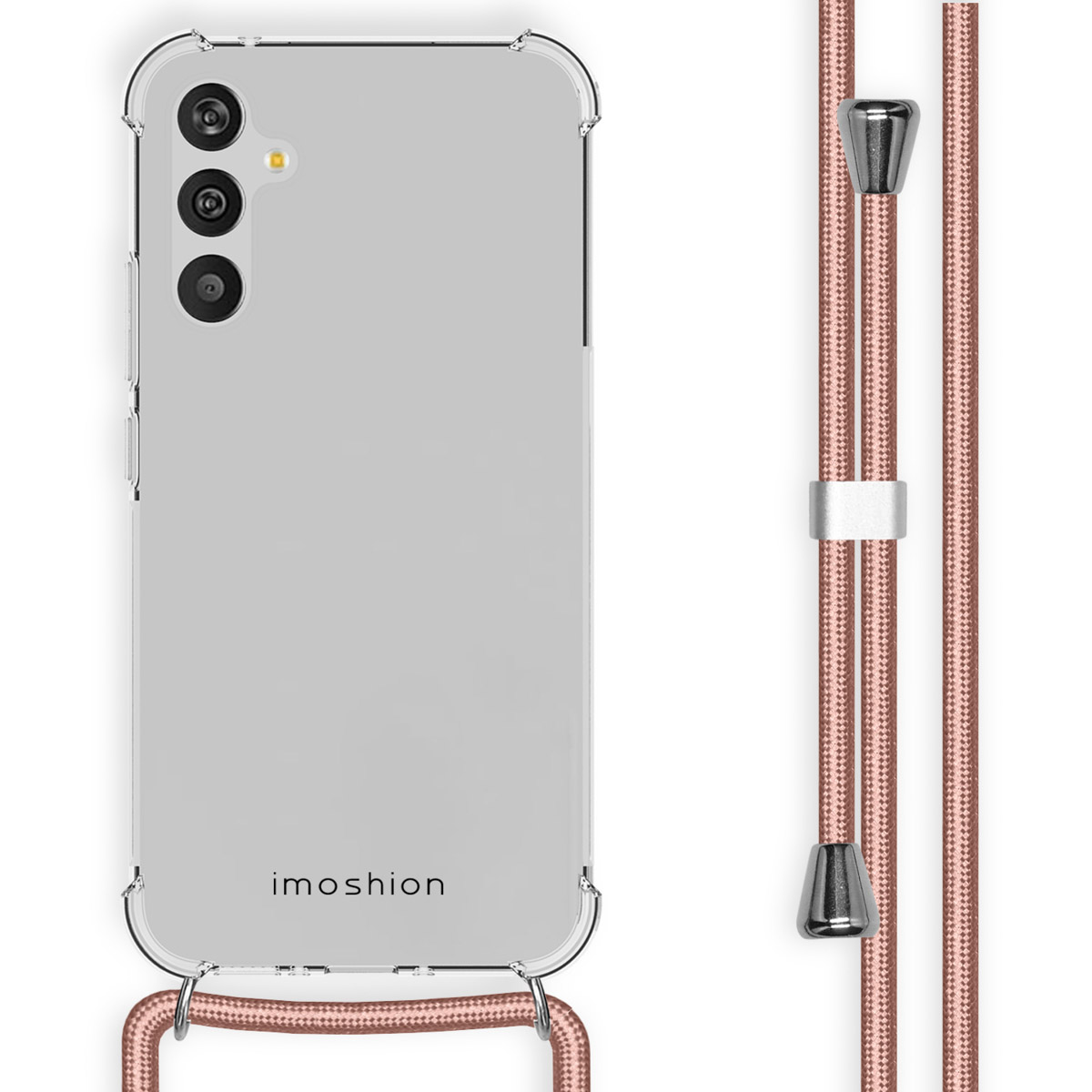 imoshion Transparentes Backcover mit Band für das Samsung Galaxy A34 (5G) - Rosé gold