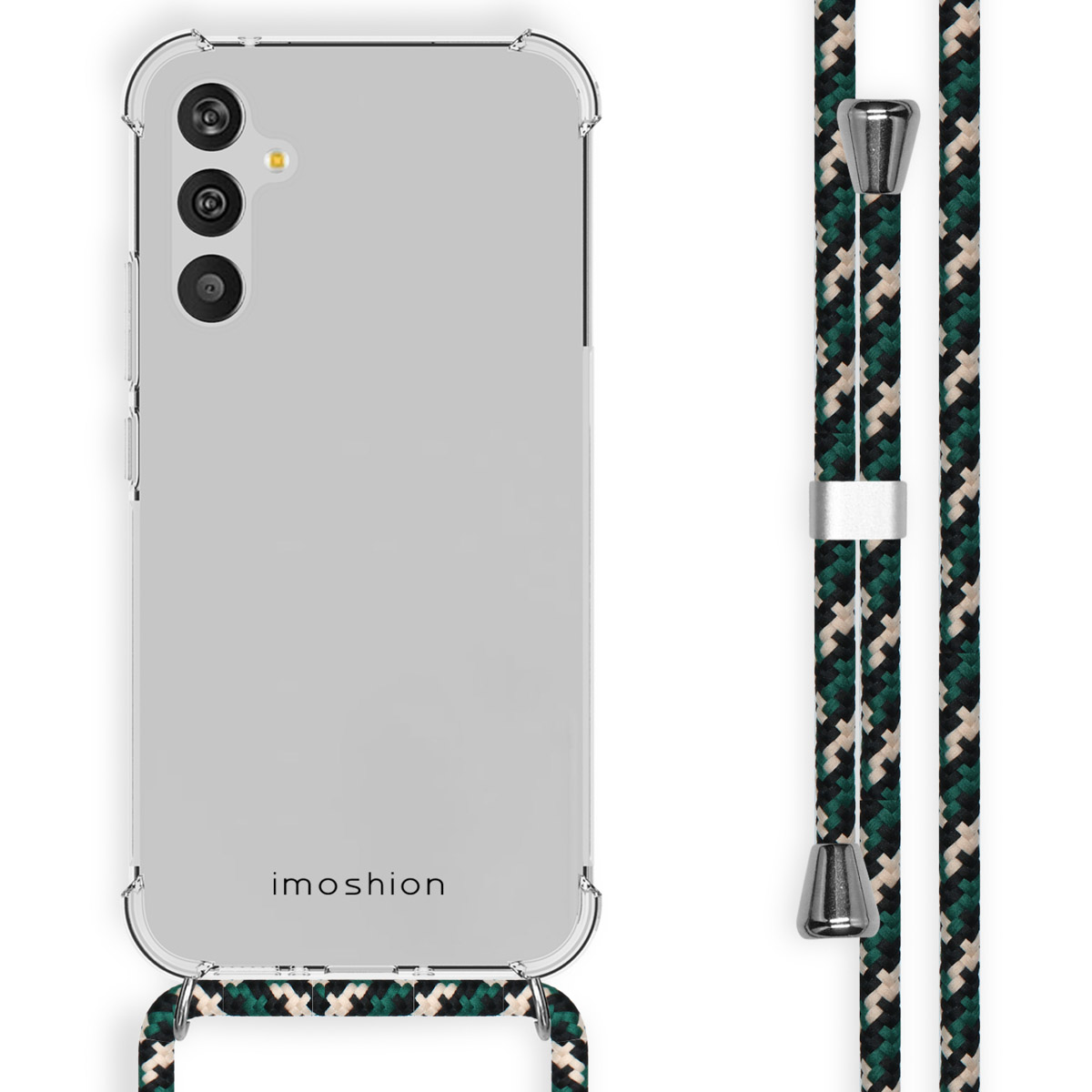 imoshion Transparentes Backcover mit Band für das Samsung Galaxy A34 (5G) - Green Multi Color