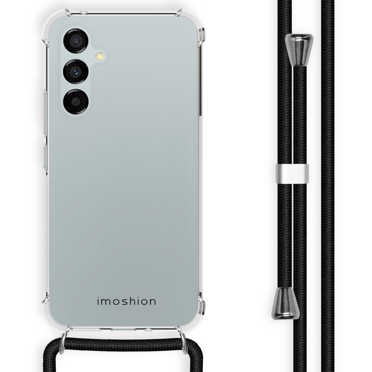 imoshion Transparentes Backcover mit Band für das Samsung Galaxy A54 (5G) - Schwarz