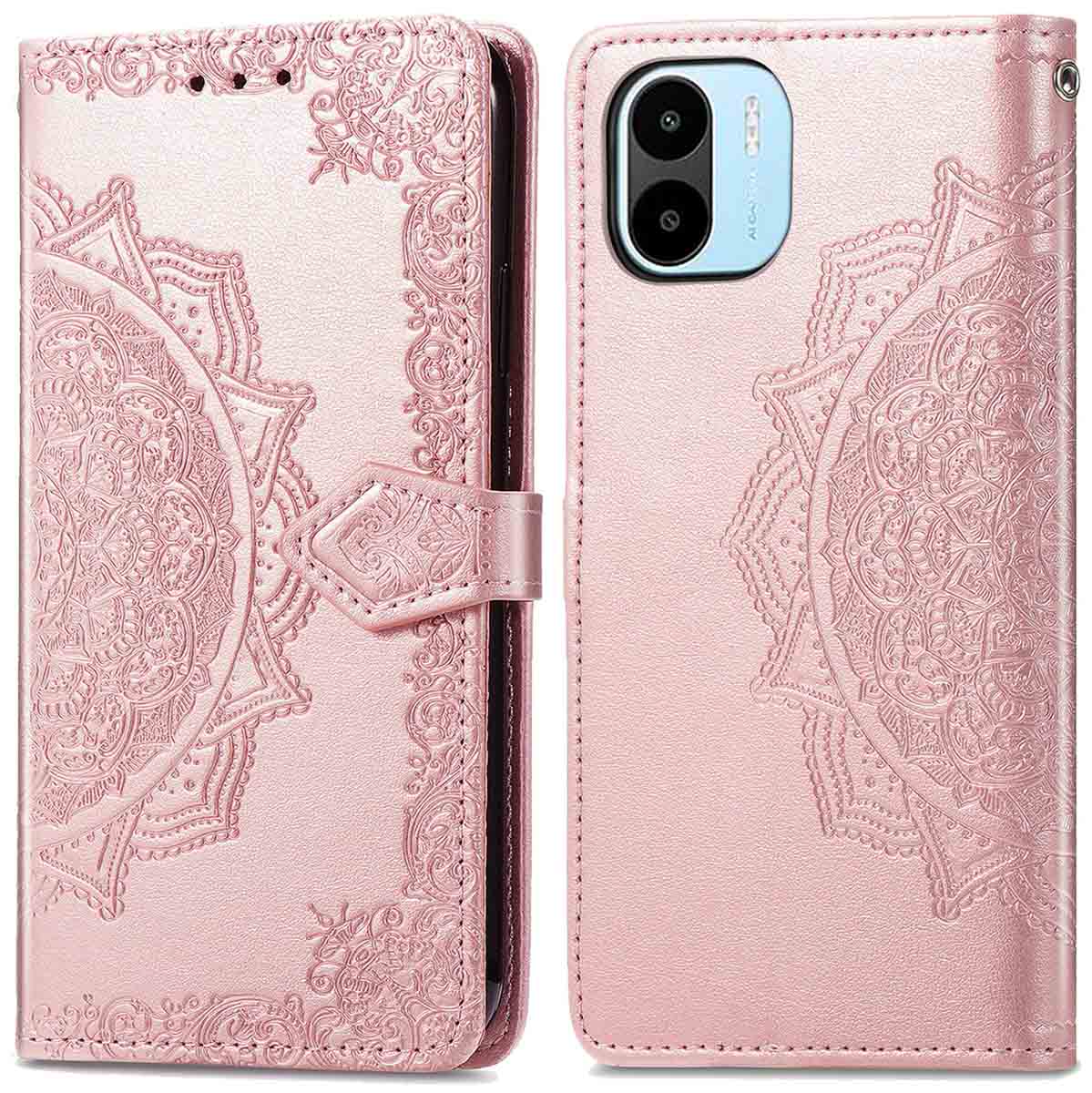 imoshion Mandala Klapphülle für das Xiaomi Redmi A1 / A2 - Rosé gold