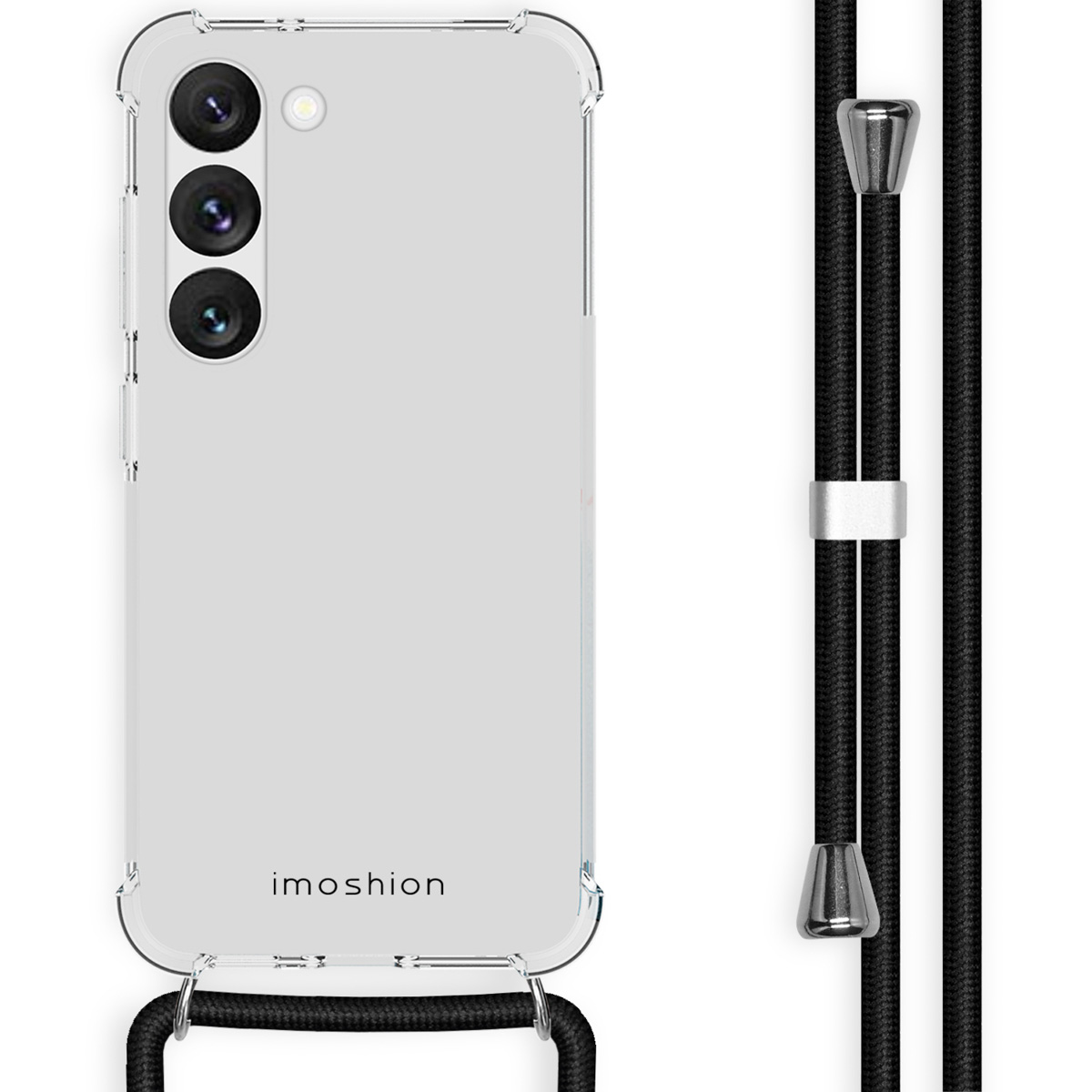 imoshion Transparentes Backcover mit Band für das Samsung Galaxy S23 - Schwarz