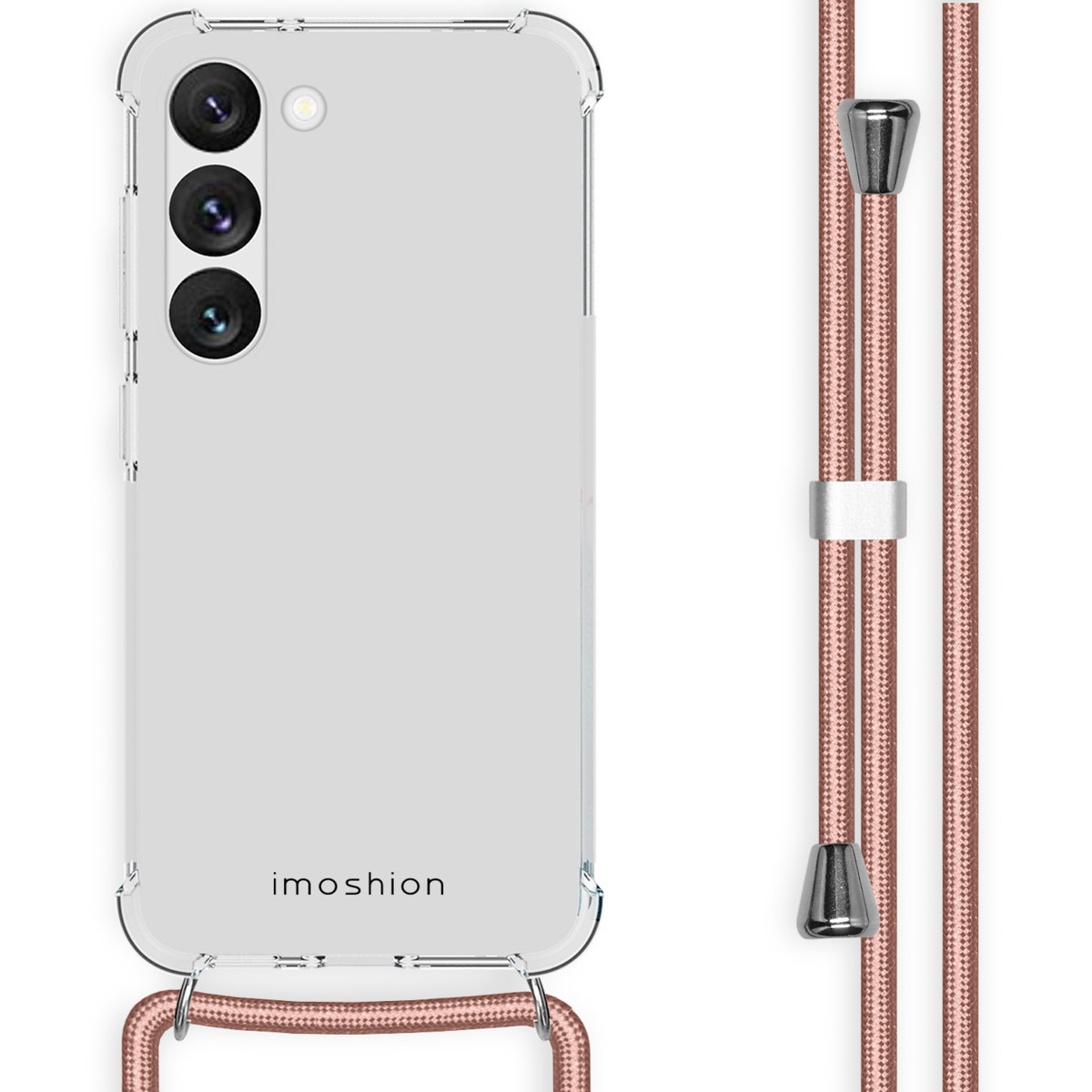 imoshion Transparentes Backcover mit Band für das Samsung Galaxy S23 - Rosé gold