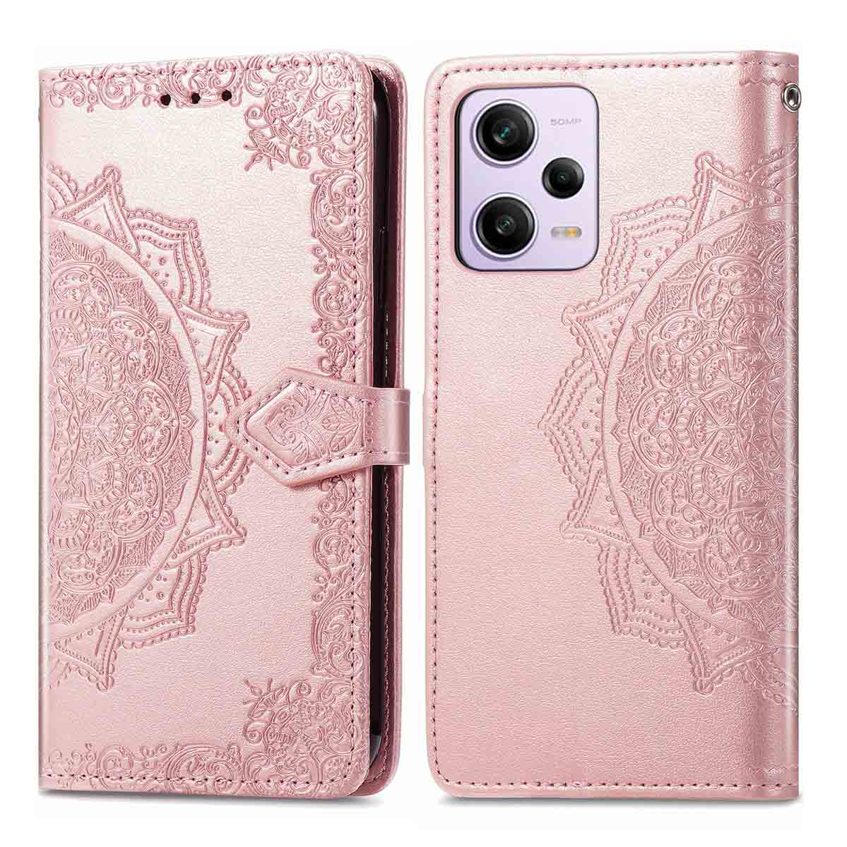 imoshion Mandala Klapphülle für das Xiaomi Redmi Note 12 Pro (5G) - Rosé gold
