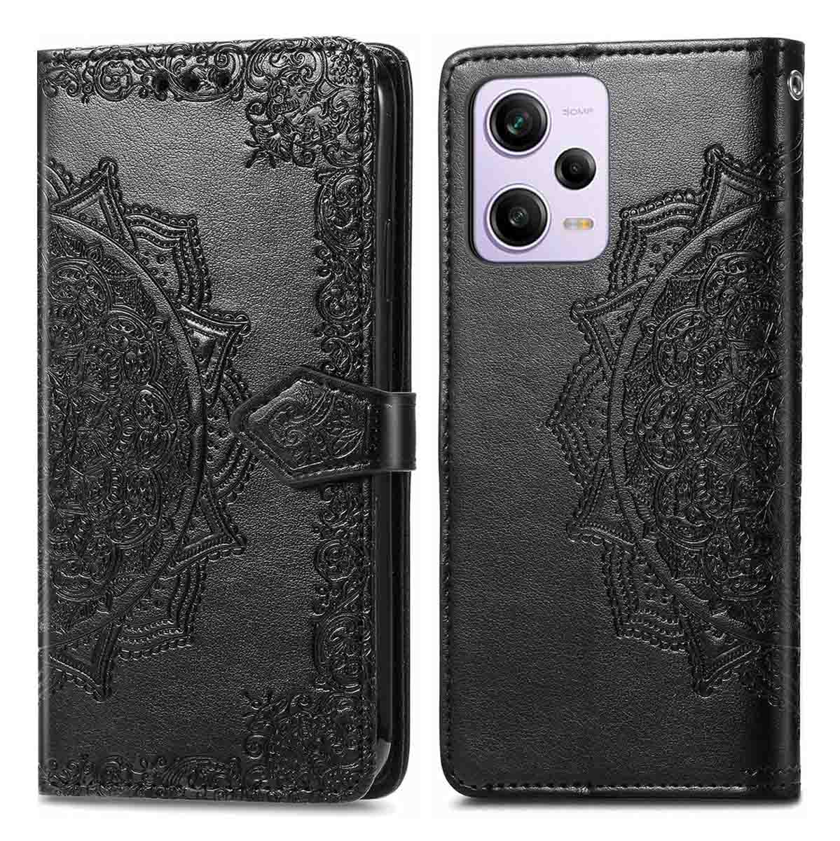 imoshion Mandala Klapphülle für das Xiaomi Redmi Note 12 Pro (5G) - Schwarz