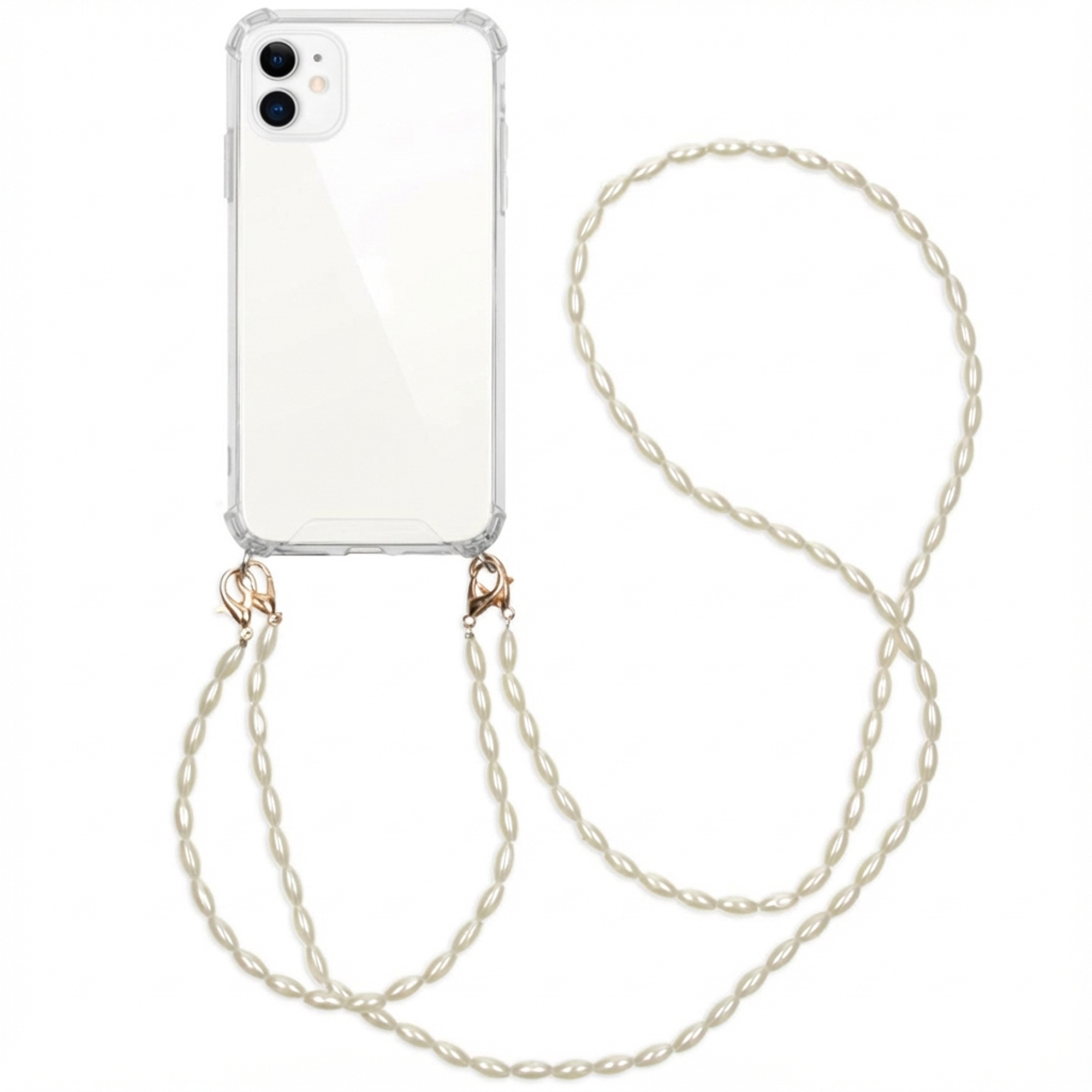 imoshion Handykette mit Perlen + Handgelenkschlaufe für das Apple iPhone 11 - Transparent