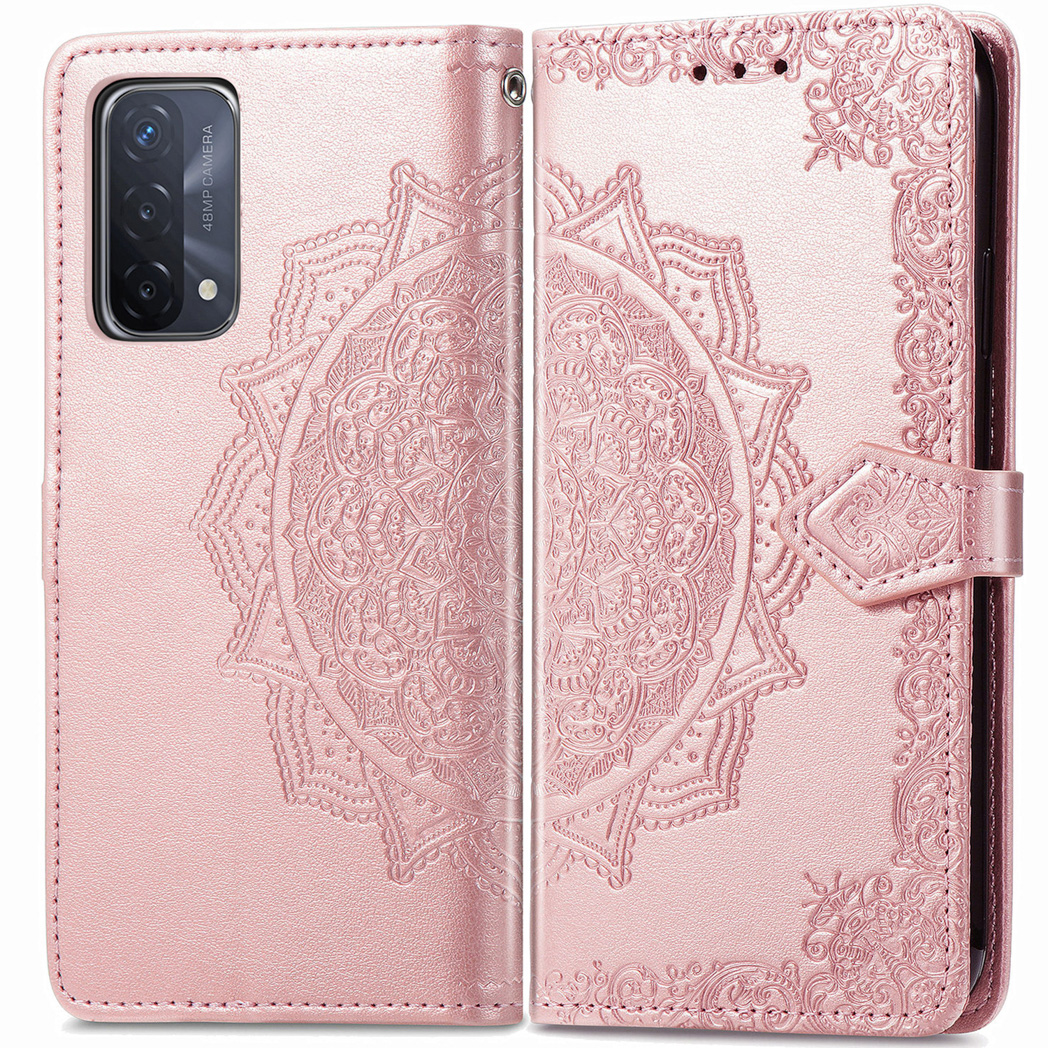 imoshion Mandala Klapphülle für das Oppo A74 (5G) / A54 (5G) - Rosé gold