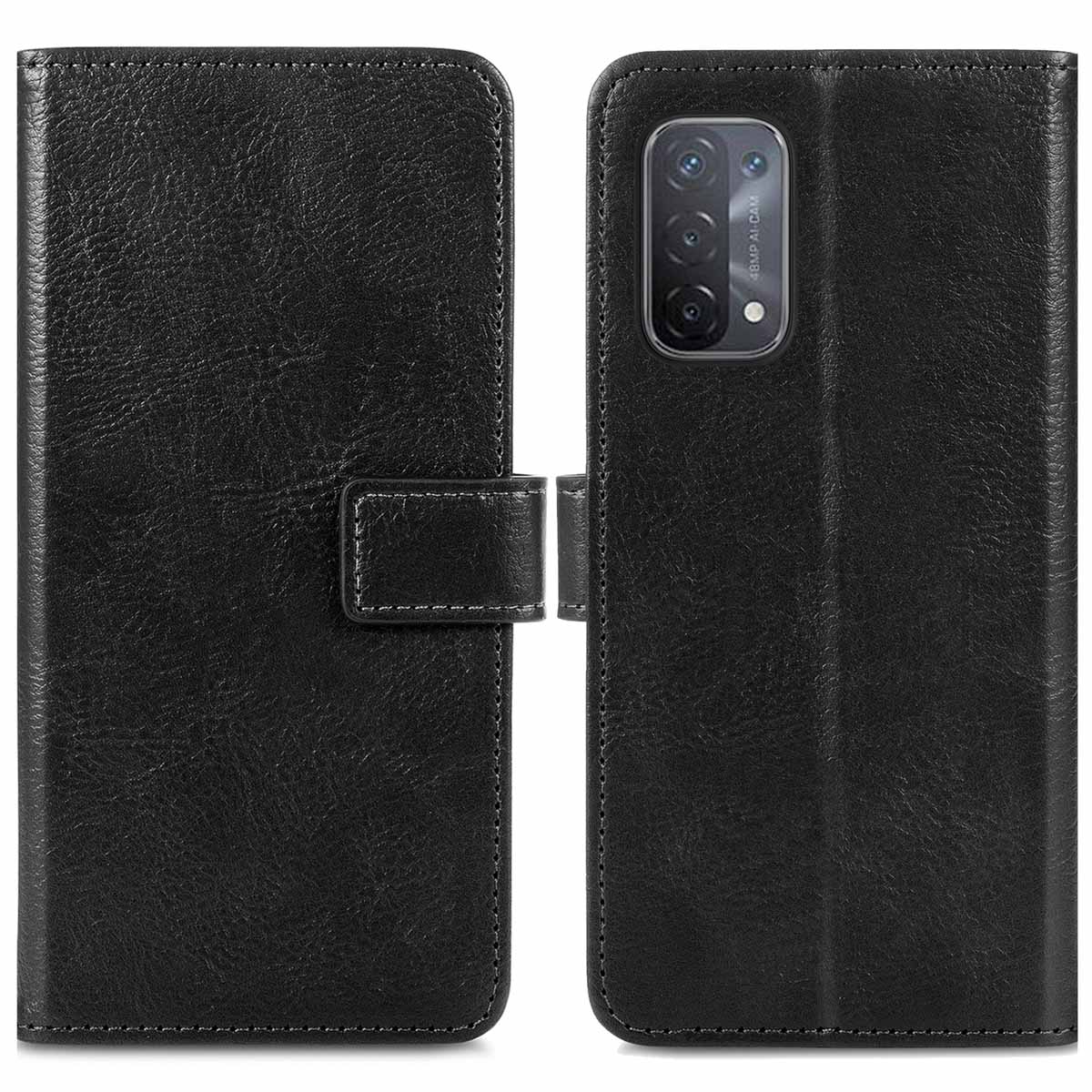 imoshion Luxuriöse Klapphülle für das Oppo A74 (5G) / A54 (5G) - Schwarz