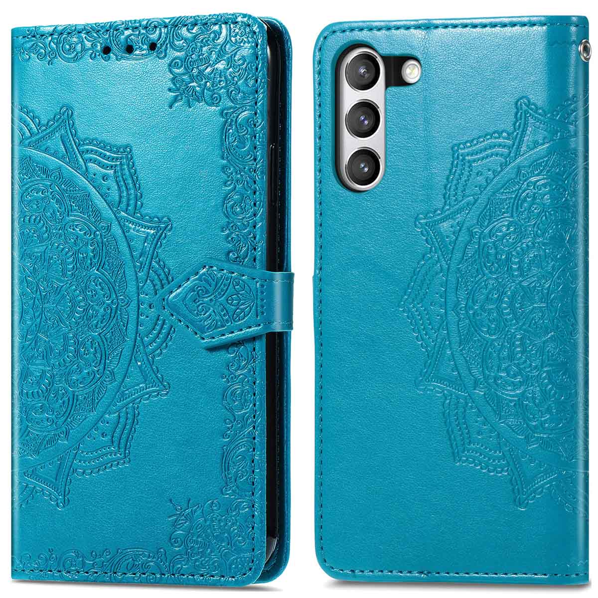 imoshion Mandala Klapphülle für das Samsung Galaxy S21 FE - Türkis
