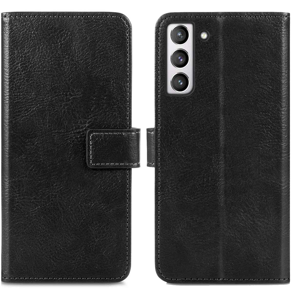 imoshion Luxuriöse Klapphülle für das Samsung Galaxy S21 FE - Schwarz