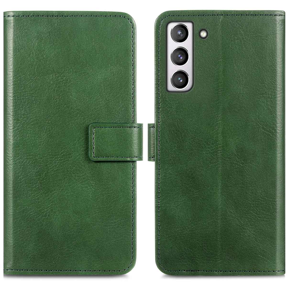 imoshion Luxuriöse Klapphülle für das Samsung Galaxy S21 FE - Grün