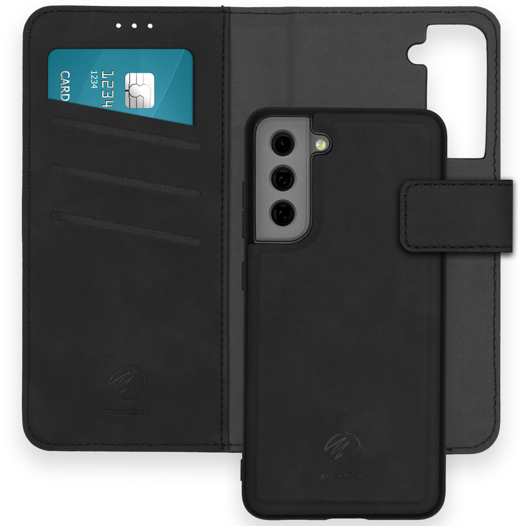 imoshion Entfernbare 2-1 Luxus Klapphülle für das Samsung Galaxy S21 FE - Schwarz
