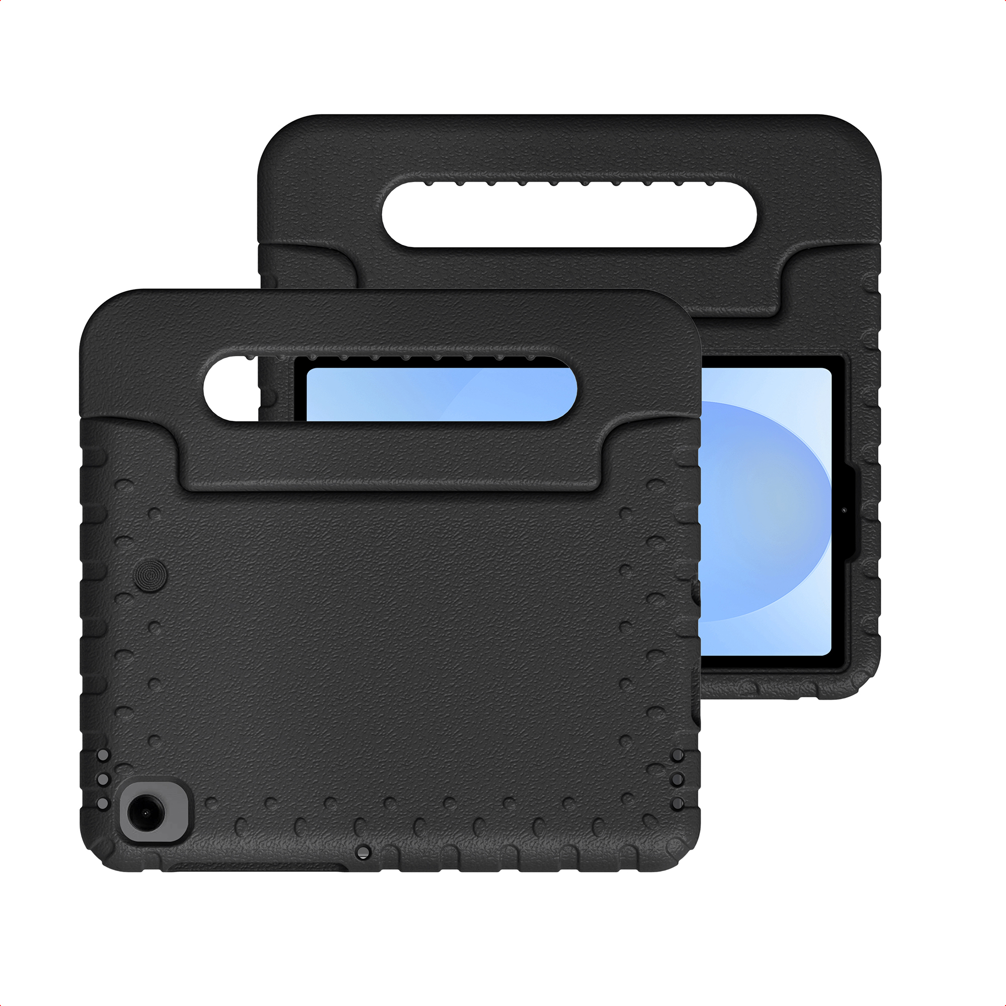 imoshion Schutzhülle mit Handgriff kindersicher für das Samsung Galaxy Tab A7 Lite - Schwarz