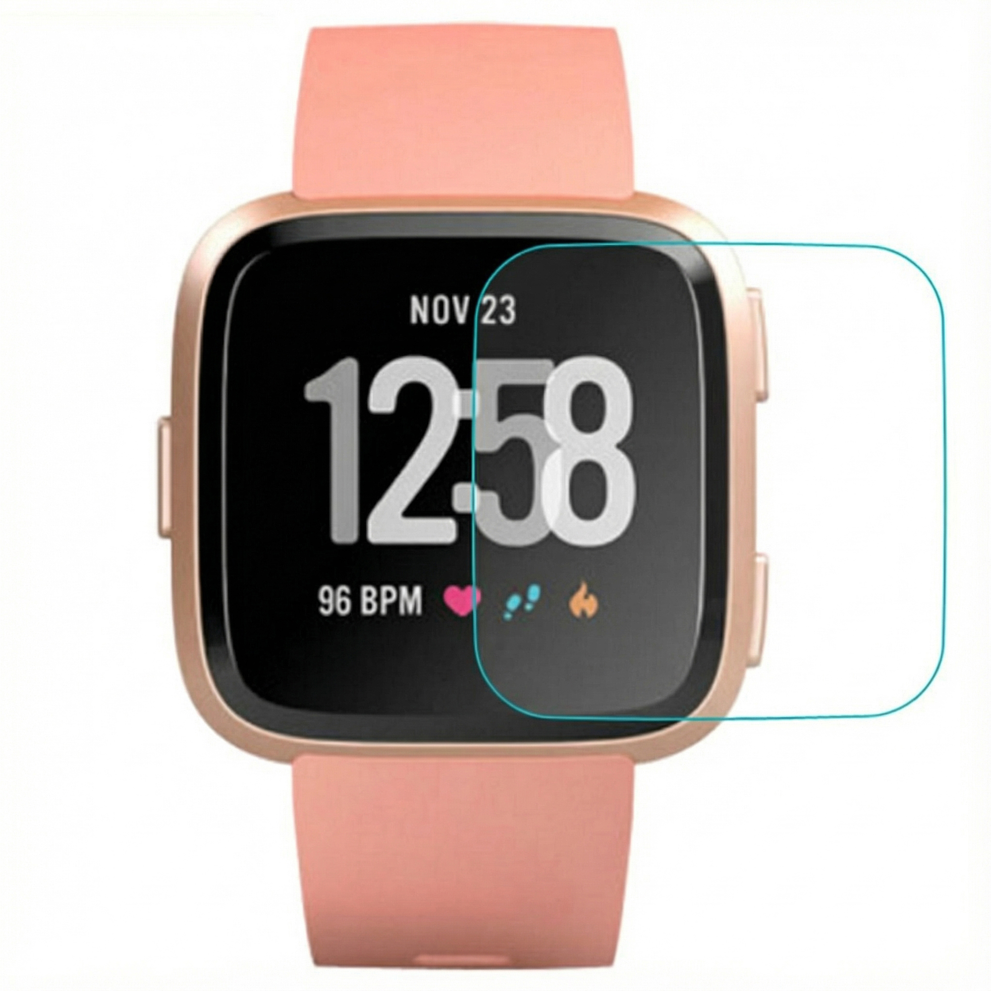 imoshion 3er-Pack Glass Bildschirmschutzfolie für Fitbit Versa / Versa Lite