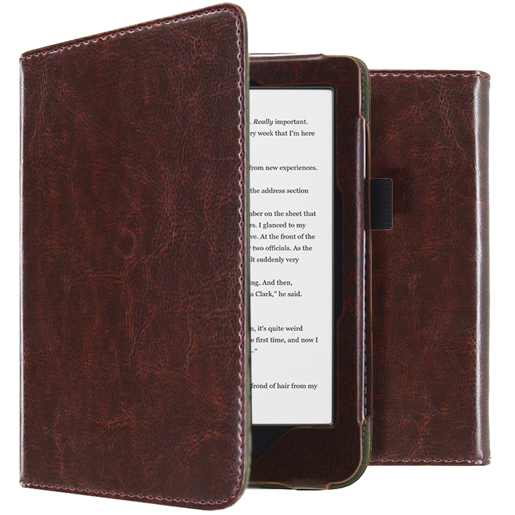 imoshion Vegan Leather Klapphülle für das Kobo Clara HD - Dunkelbraun