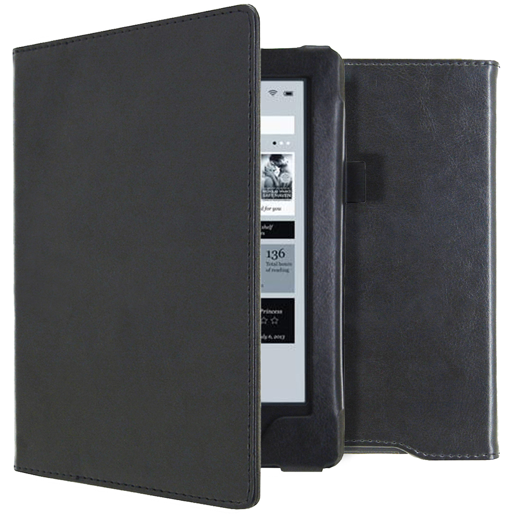 imoshion Vegan Leather Klapphülle für das Kobo Aura H2O - Schwarz