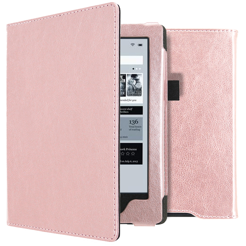 imoshion Vegan Leather Klapphülle für das Kobo Aura H2O - Rosé gold