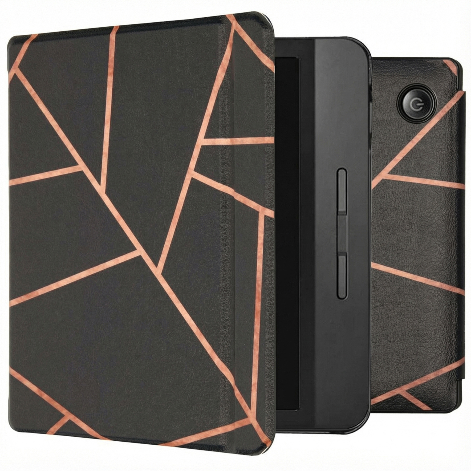 imoshion Design Slim Hard Case Sleepcover mit Stand für das Kobo Libra H2O - Black Graphic