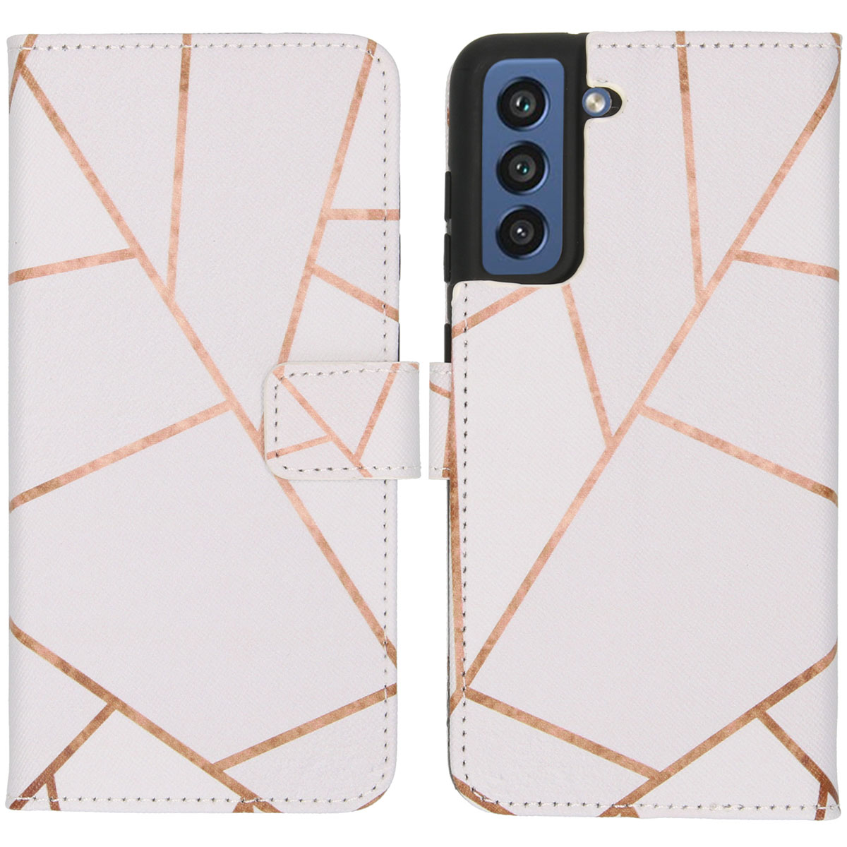imoshion Design TPU Klapphülle für das Samsung Galaxy S21 FE - White Graphic