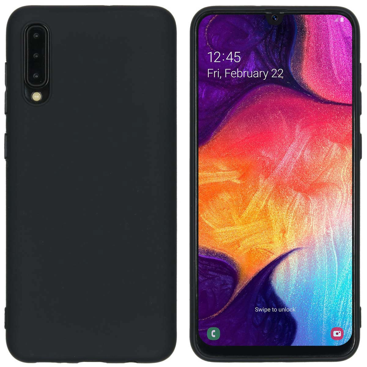 Accezz Color TPU Hülle für das Samsung Galaxy A50 / A30s - Schwarz