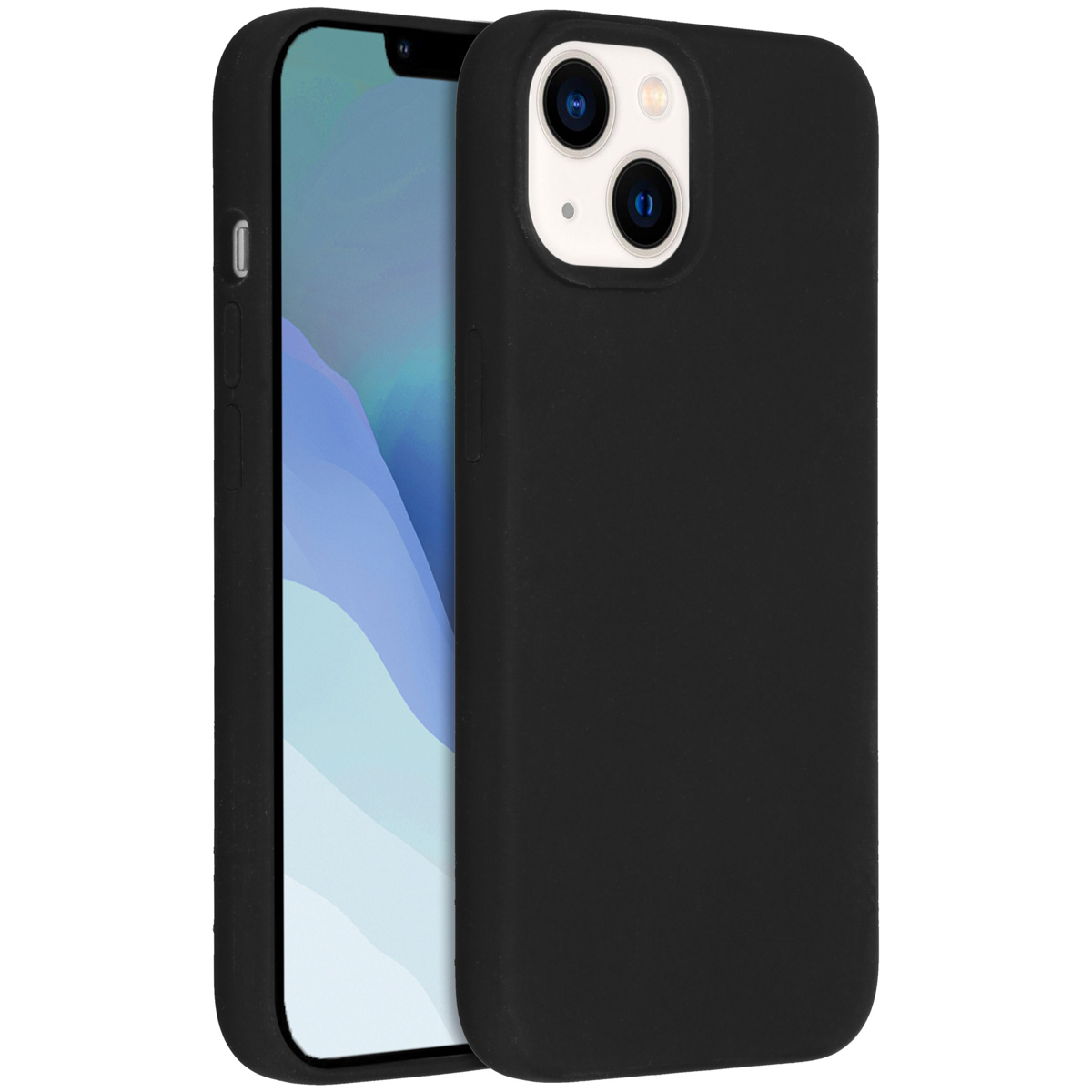 Accezz Liquid Silikoncase für das Apple iPhone 14 / 13 - Schwarz