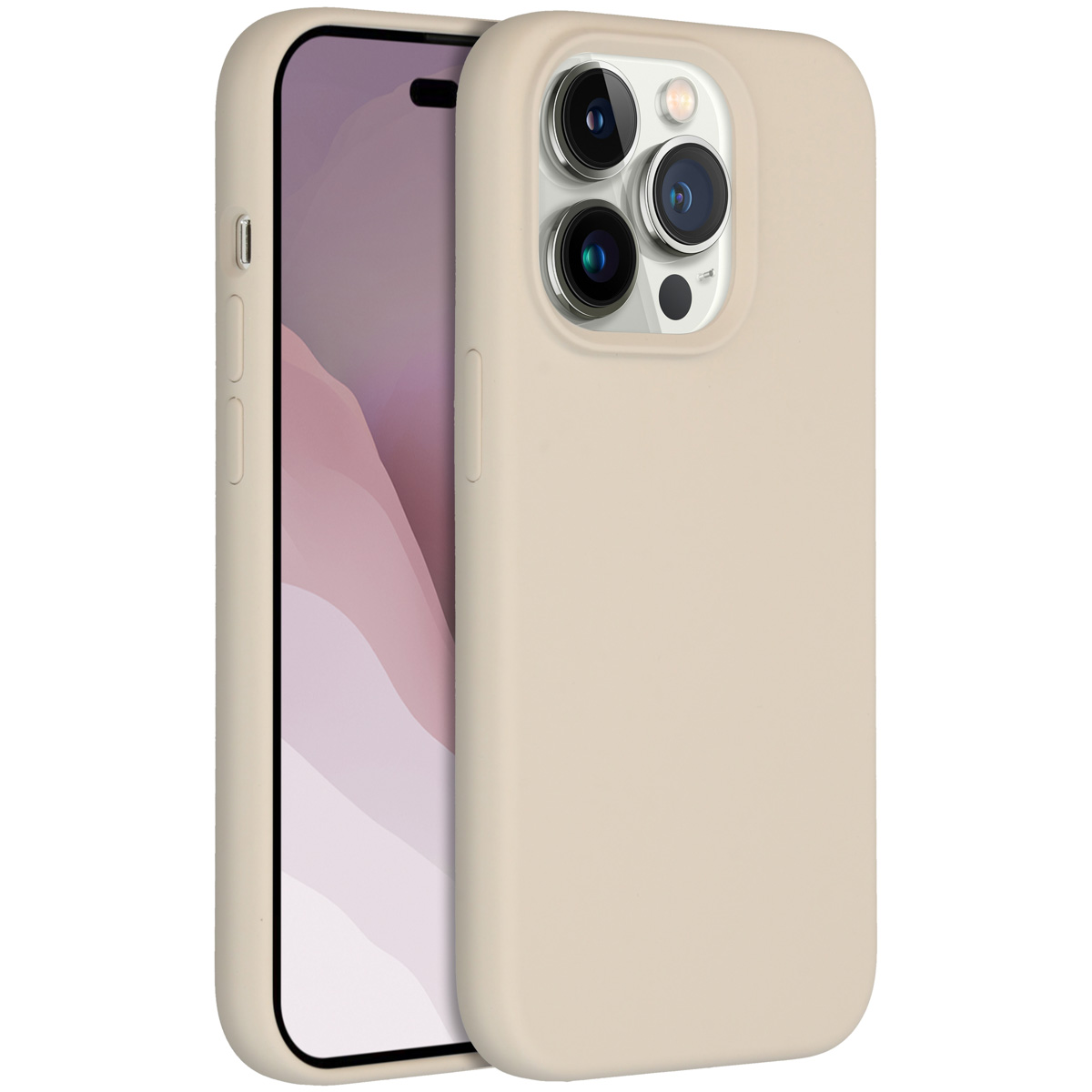 Accezz Liquid Silikoncase für das Apple iPhone 14 Pro - Stone