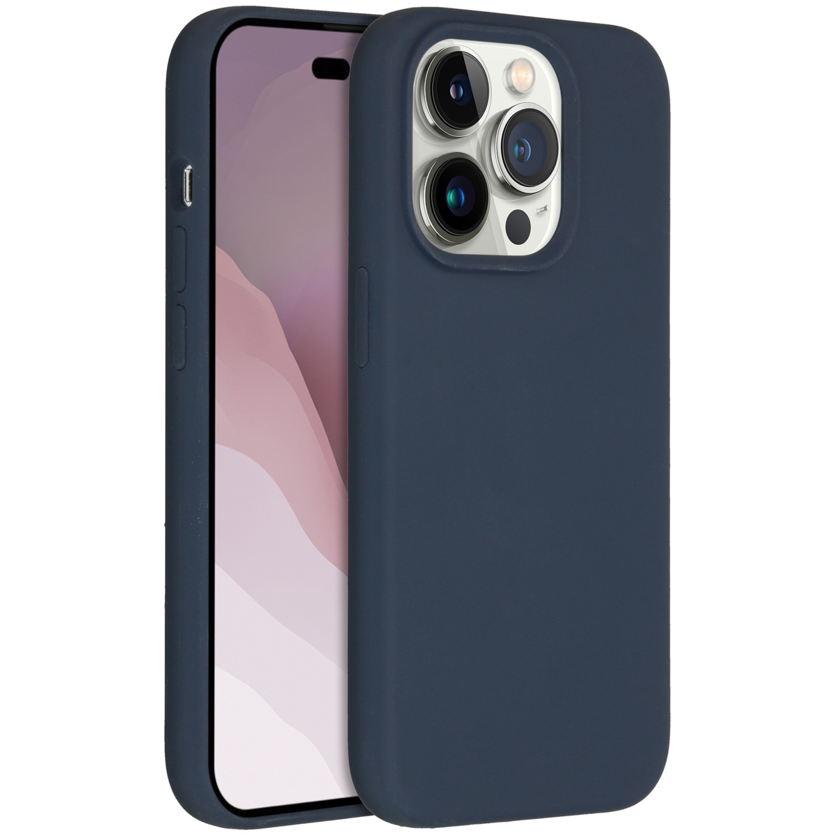 Accezz Liquid Silikoncase für das Apple iPhone 14 Pro - Dunkelblau