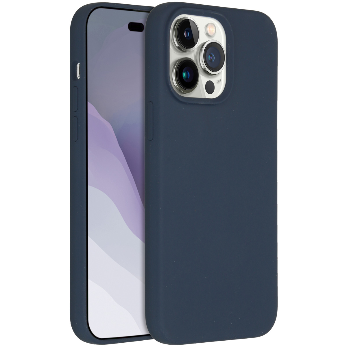 Accezz Liquid Silikoncase für das Apple iPhone 14 Pro Max - Dunkelblau