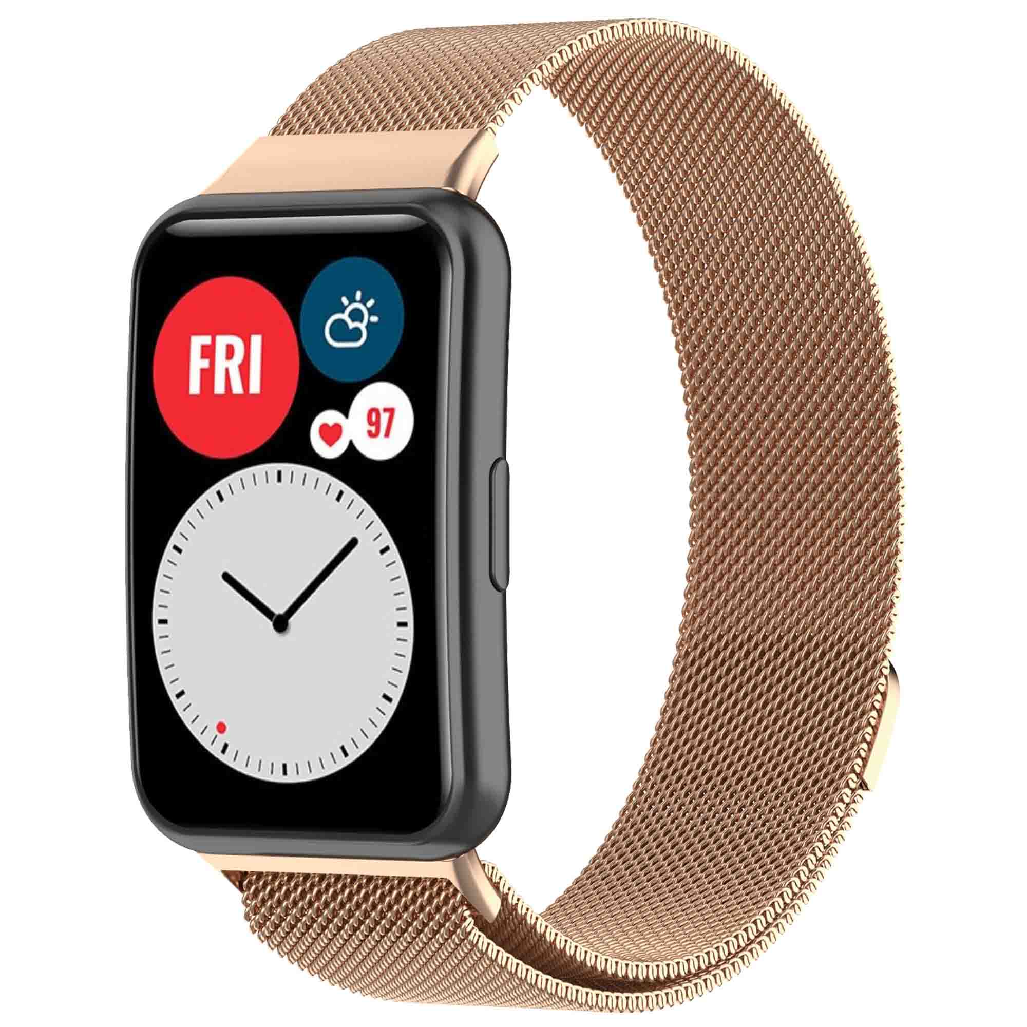 imoshion Magnetisches Milanaise Armband für das Huawei Watch Fit - Rosé gold