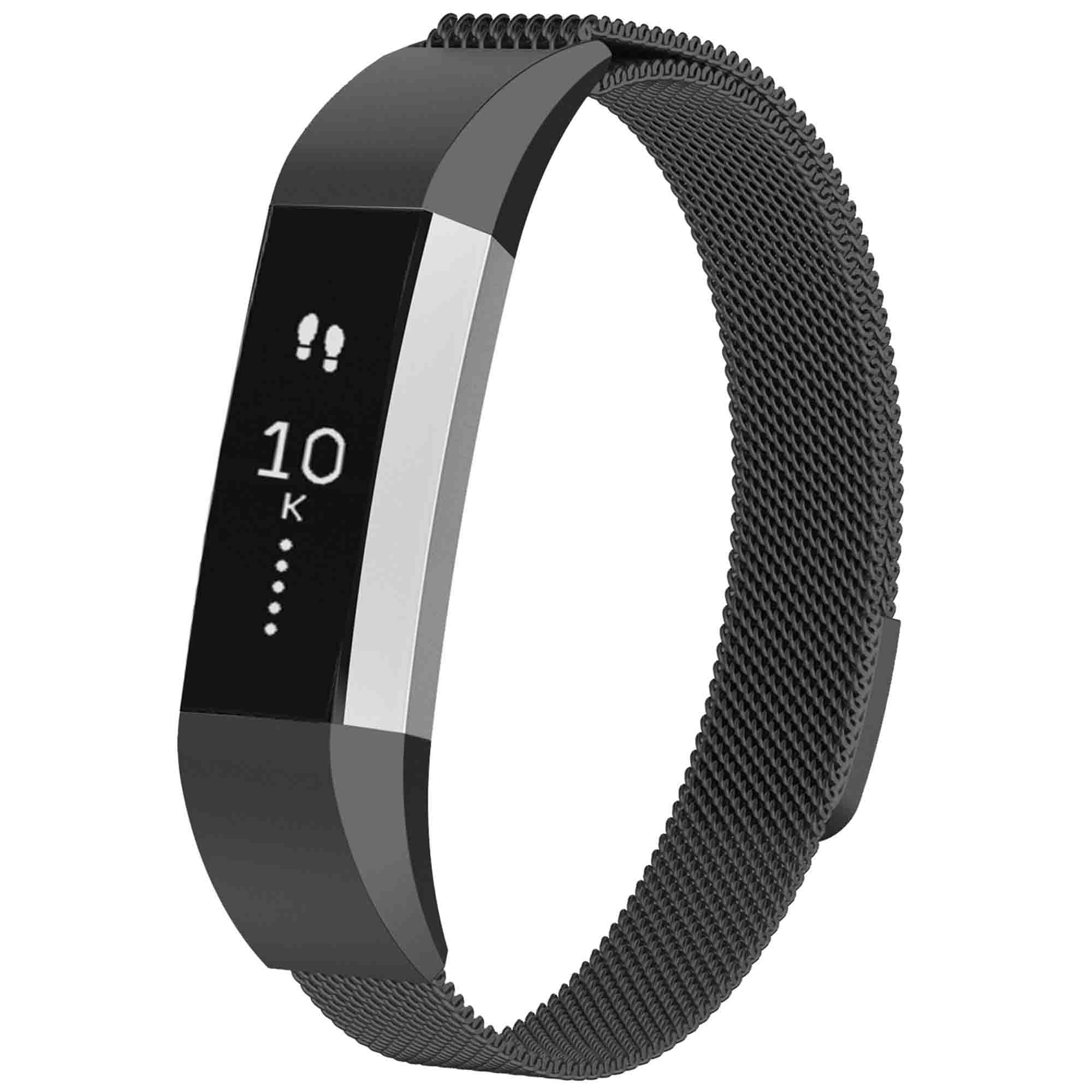 imoshion Magnetisches Milanaise Armband für das Fitbit Alta (HR) - Größe M - Schwarz